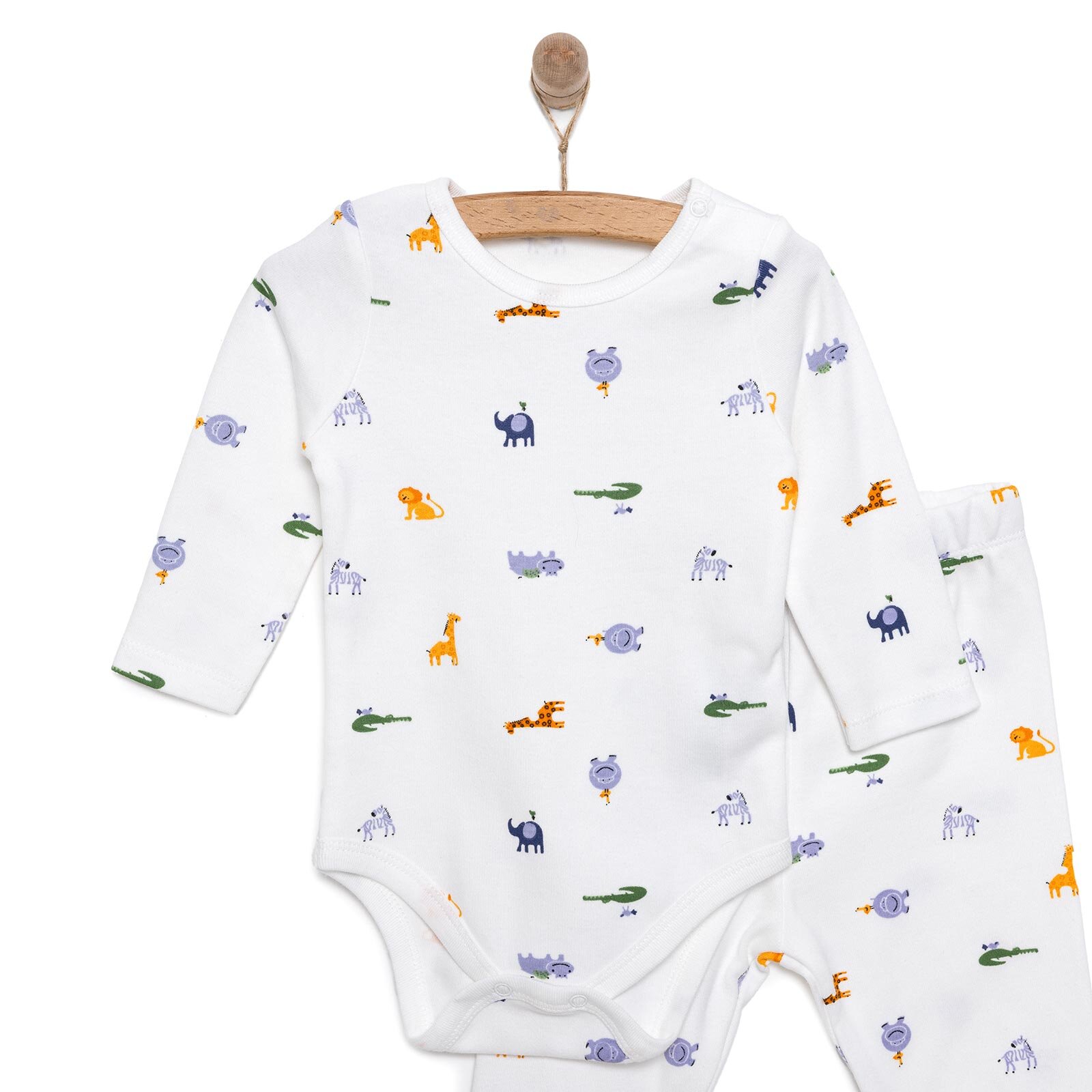 Hayvanlar  Baskılı Yenidoğan Erkek Body-Patiksiz Alt Erkek Bebek