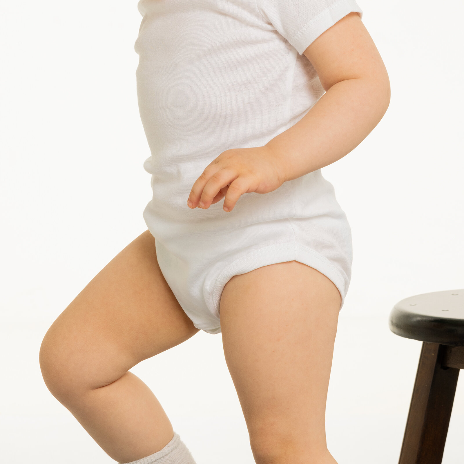 Beyaz Kısa Kol Body