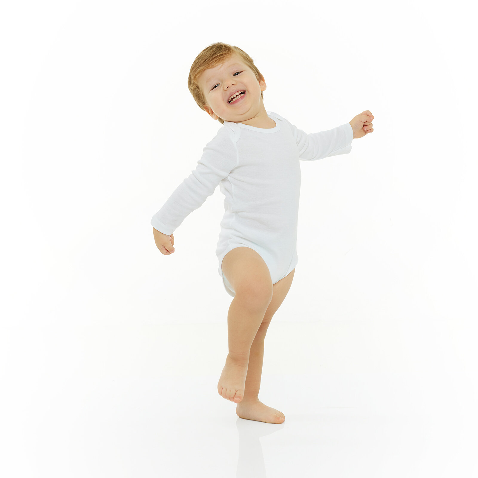 Unisex 5'li Uzun Kollu Body Ribana Kumaş Çıtçıtlı Zıbın Zarf Yaka Uzun Kollu Beyaz