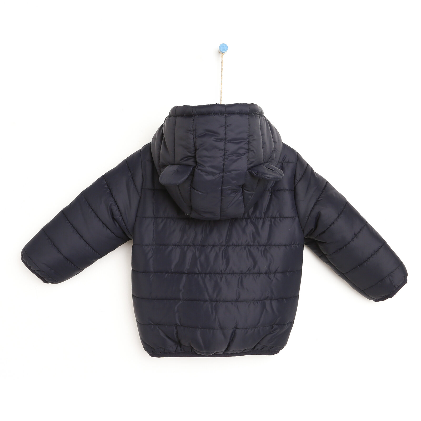 Basic Kulaklı Kapüşonlu Mont