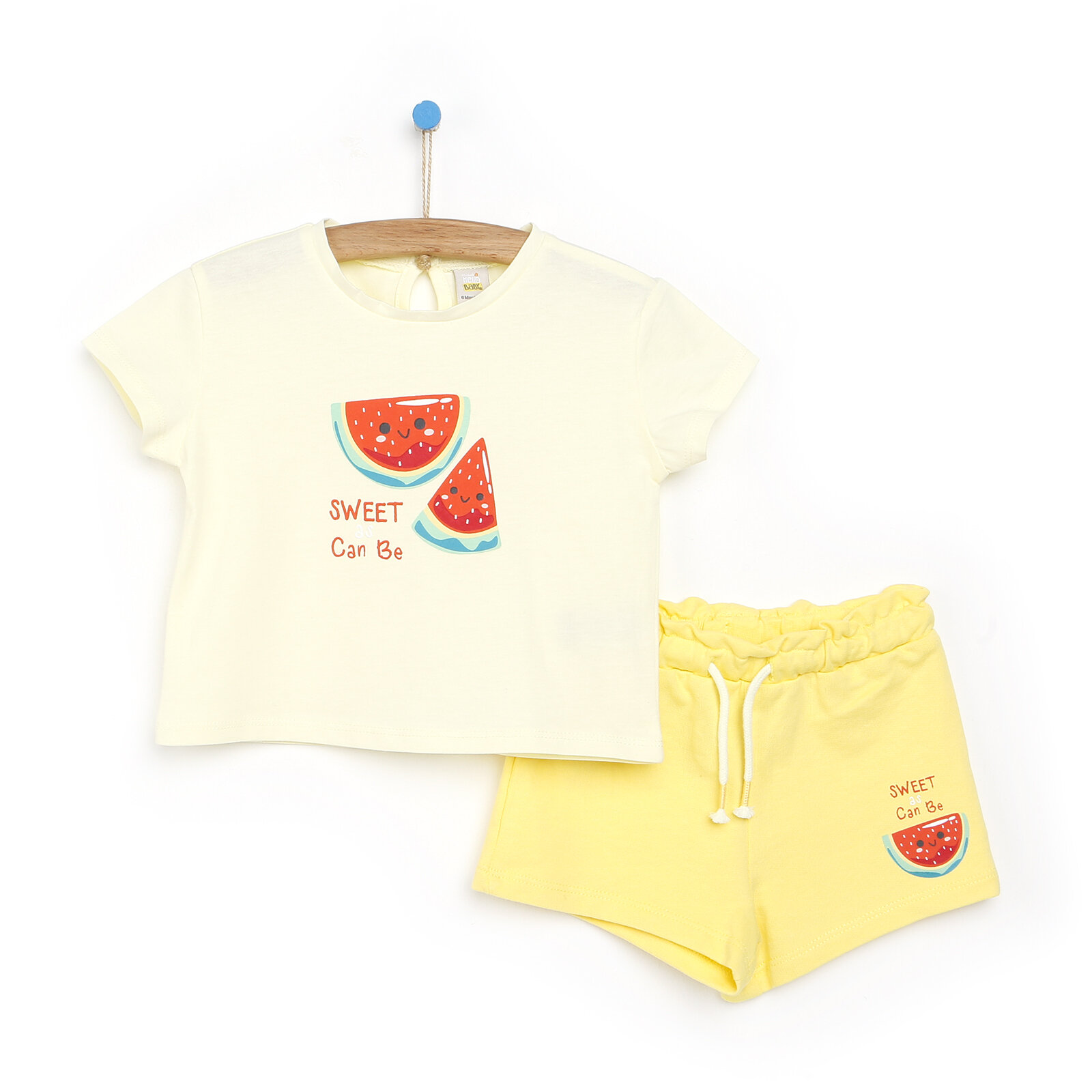Sweet Fruit Kız Bebek  - Organik Pamuk Tshirt-Şort