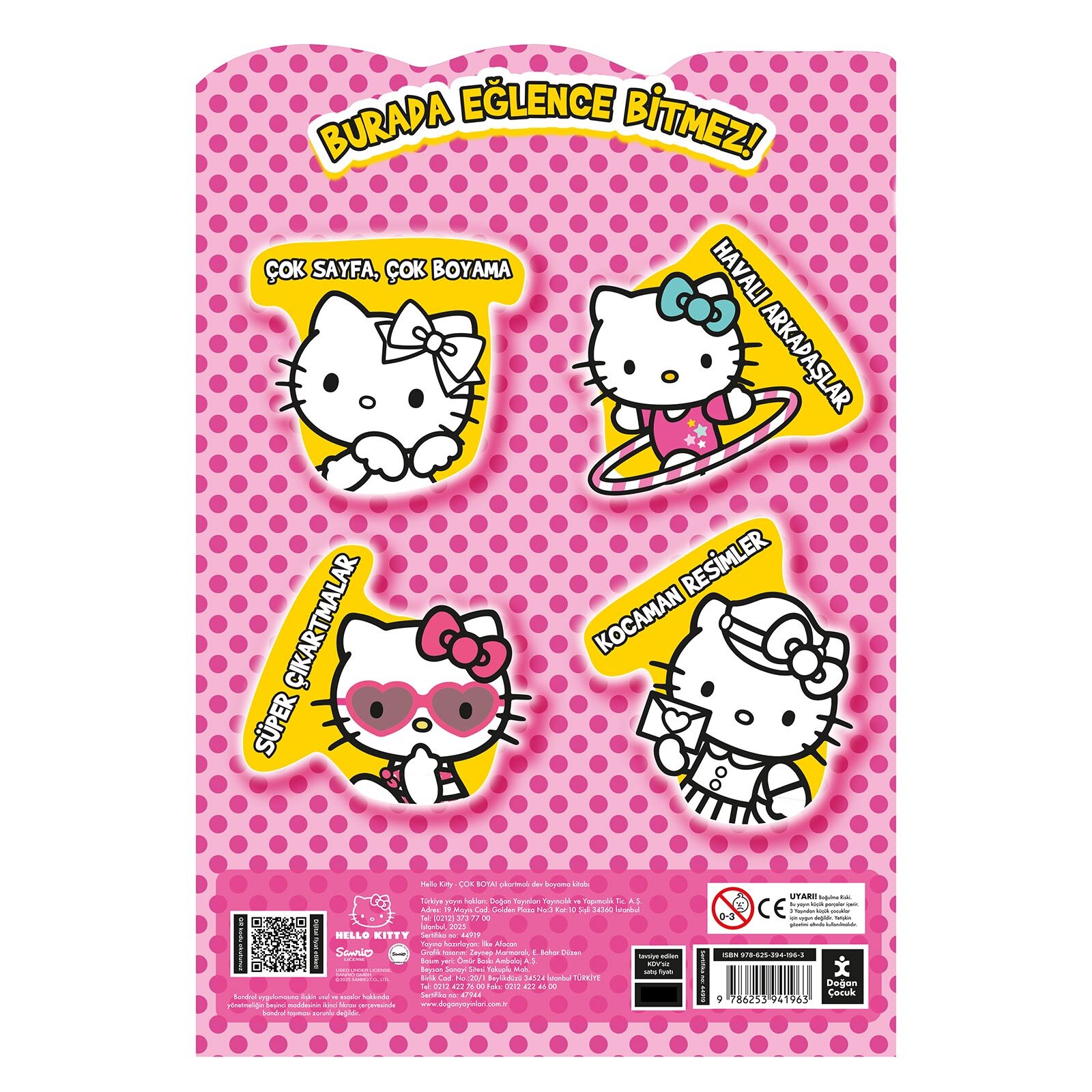 Hello Kitty Çok Boya Çıkartmalı Dev Boyama Kitabı Hello Kitty Çok Boya Çıkartmalı Dev Boyama Kitabı