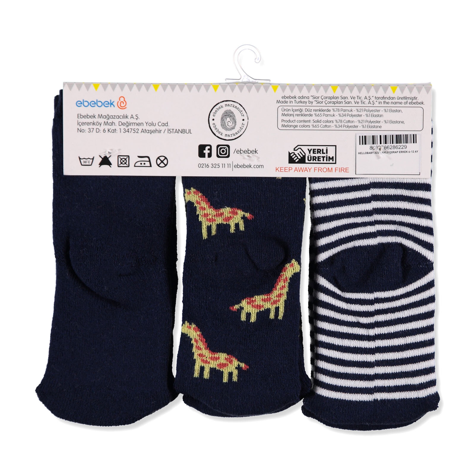 3'lü Havlu Çorap