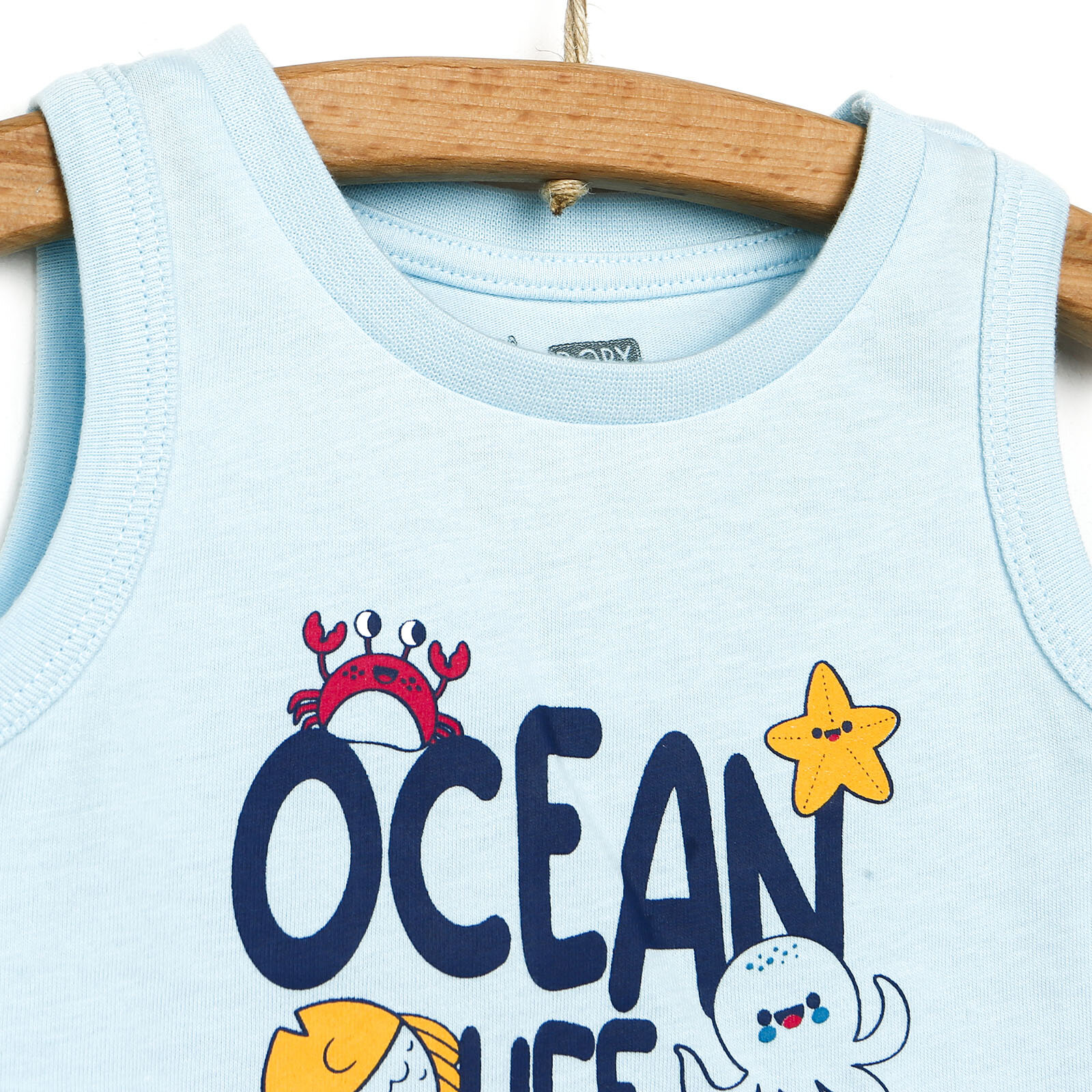 Basic Erkek Bebek Okyanus Temalı Atlet-Şort Takım Erkek Bebek