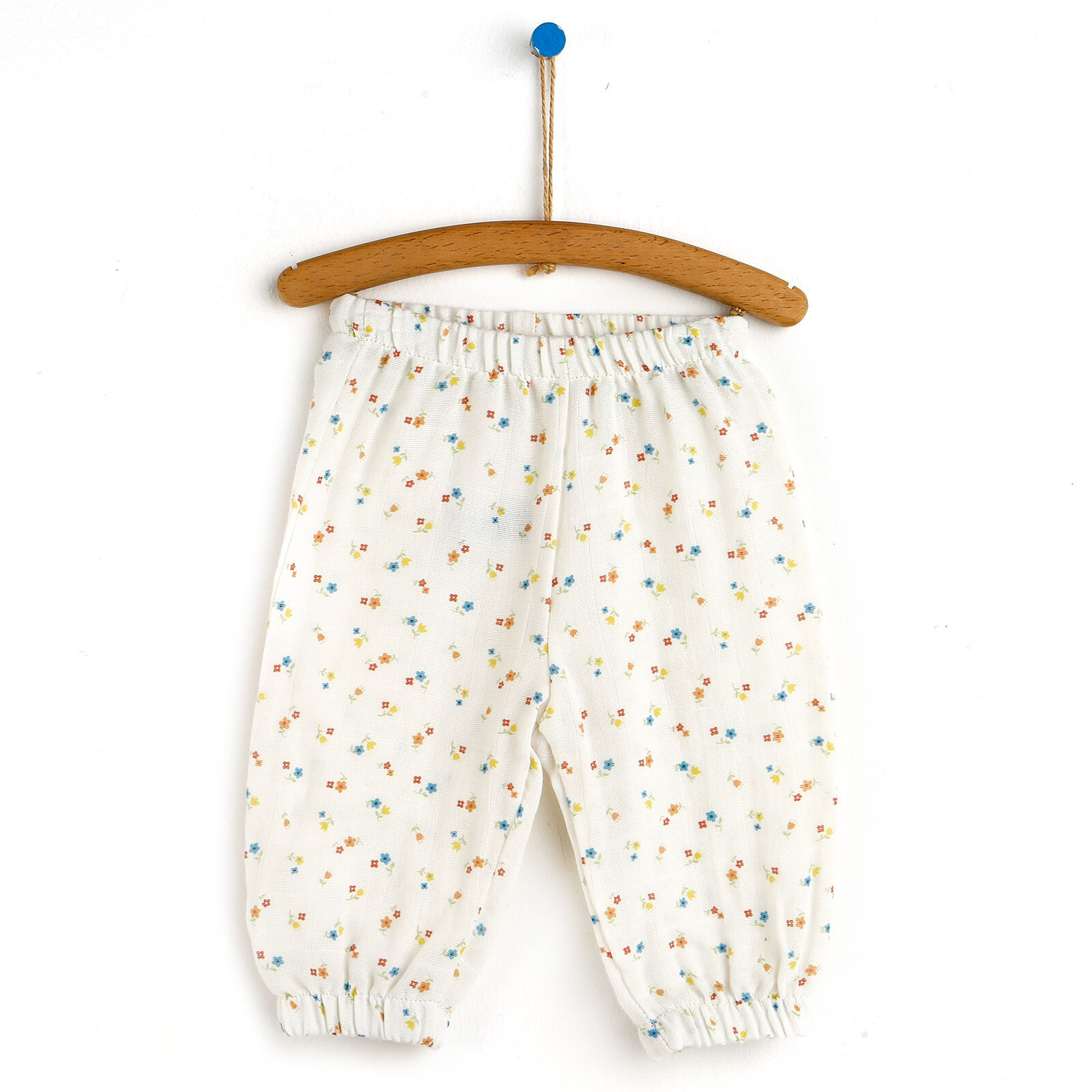 Basic Kız Bebek Baskılı Lastikli Pantolon
