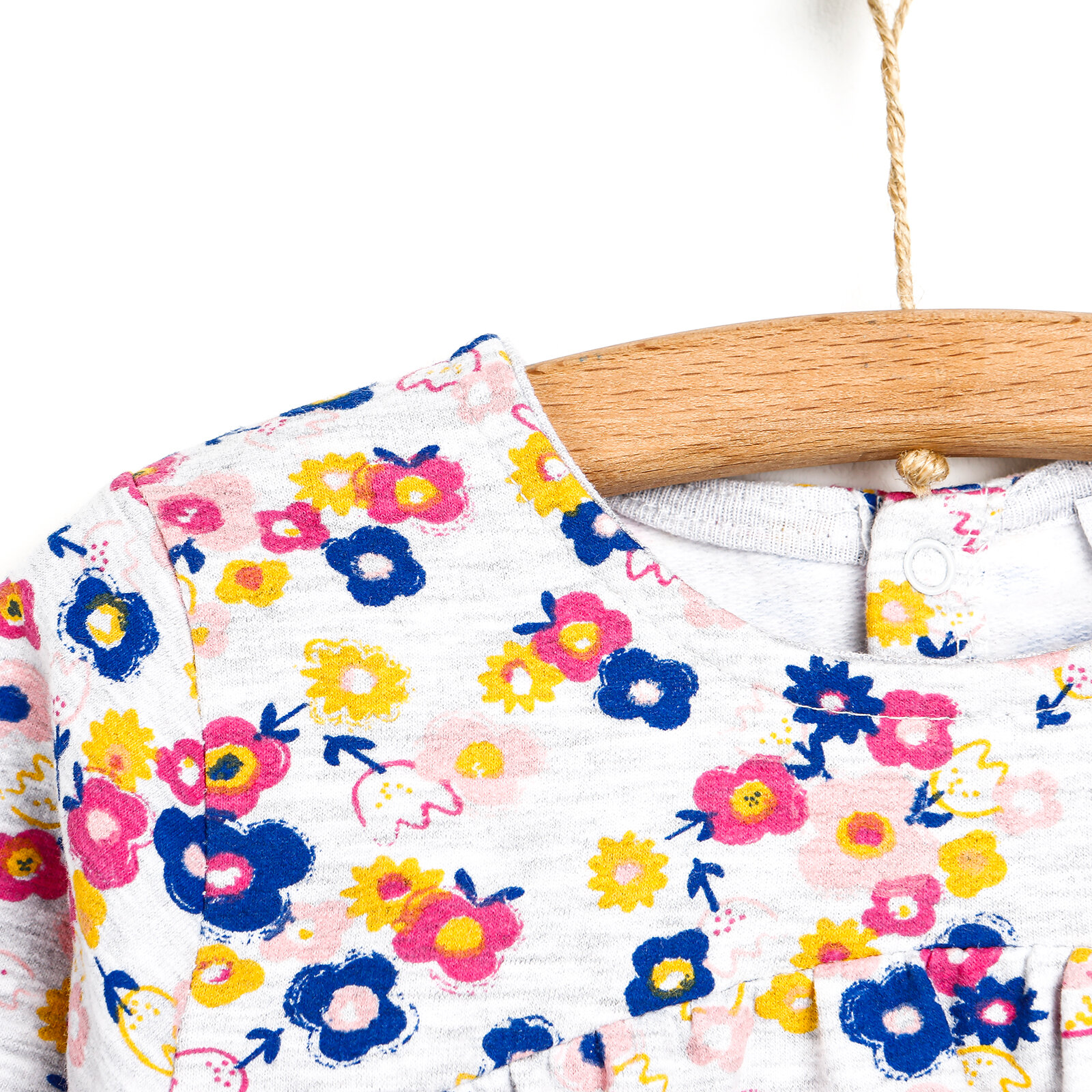 Basic Kız Bebek Çiçek Desenli Elbise
