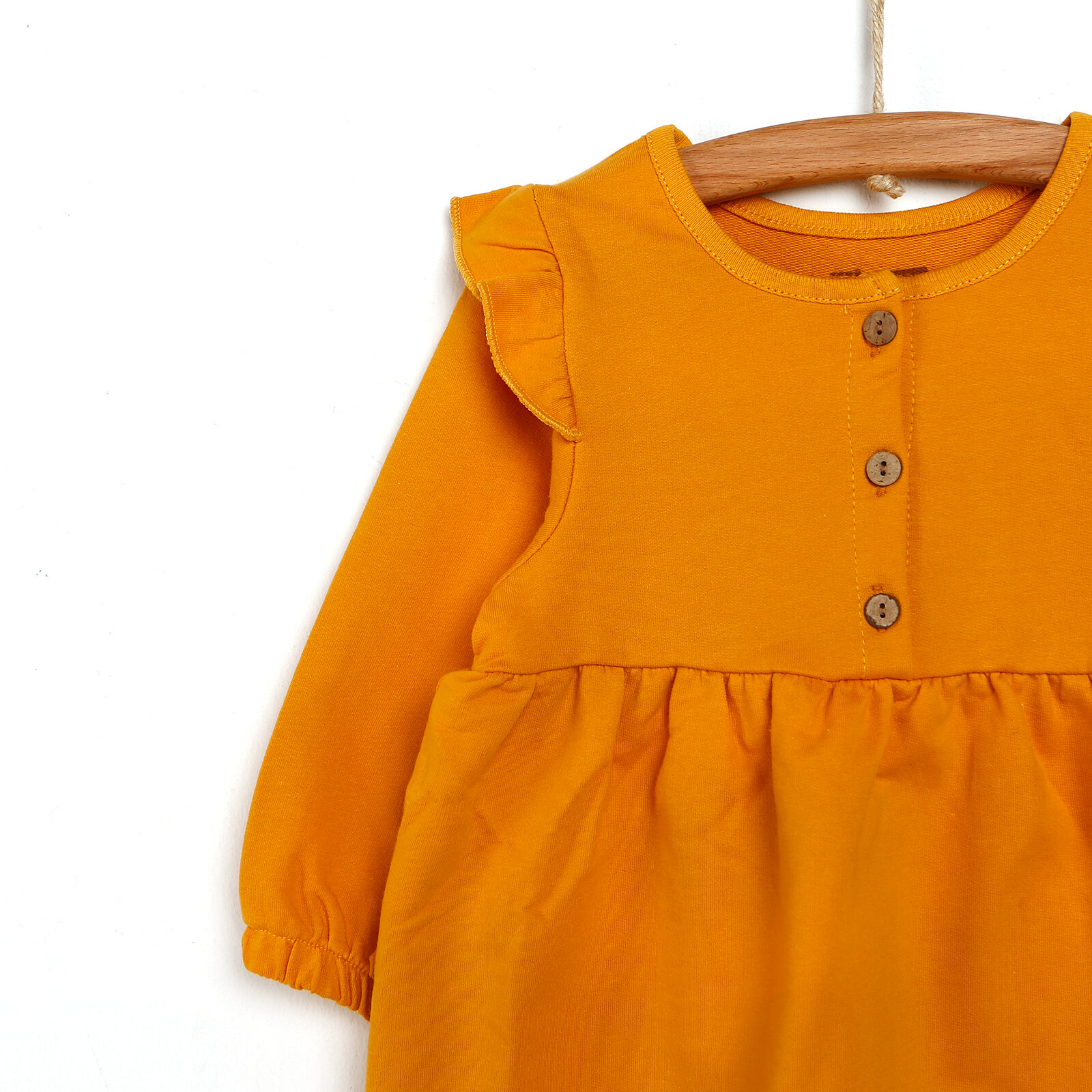 Basic Kız Bebek Omzu Fırfırlı Elbise