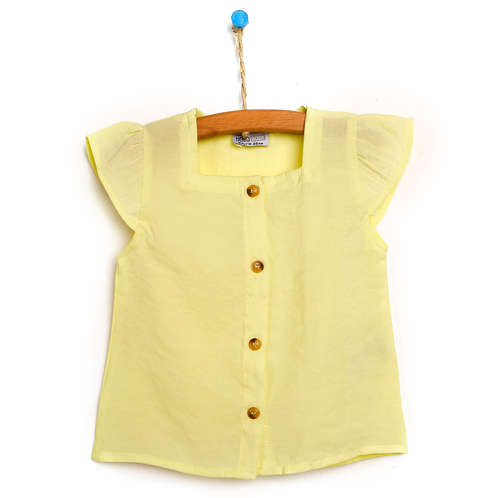 Basic Kız Bebek Modal Düğmeli Bluz Kız Bebek