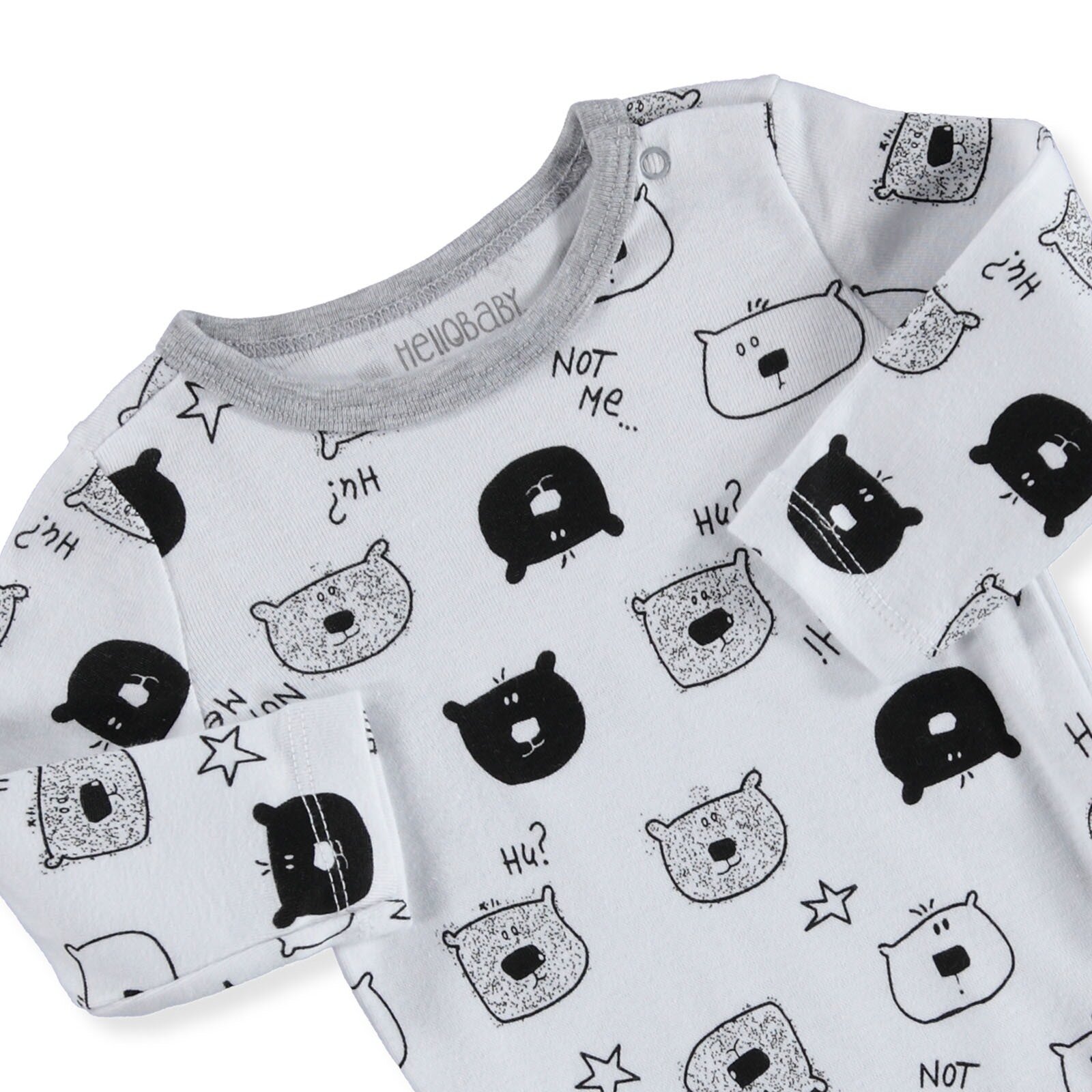 Bebek Baskılı Uzun Kol Body