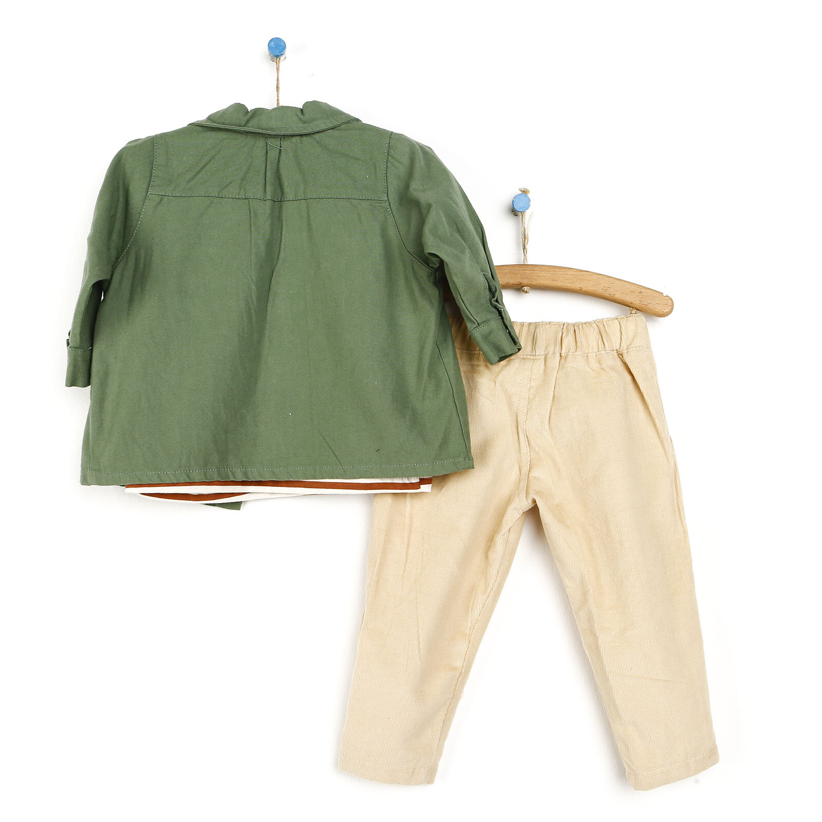 Happy Camper Erkek Bebek Gömlek-Pantolon-Sweatshirt