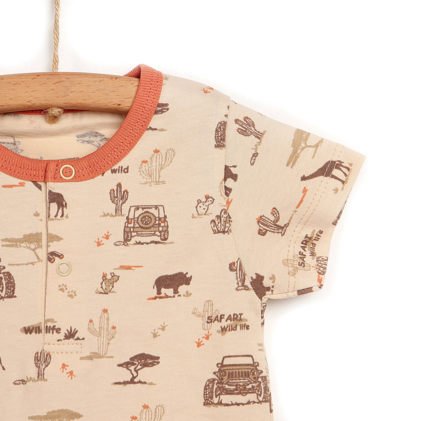 Safari Salopet-Tshirt Erkek Bebek
