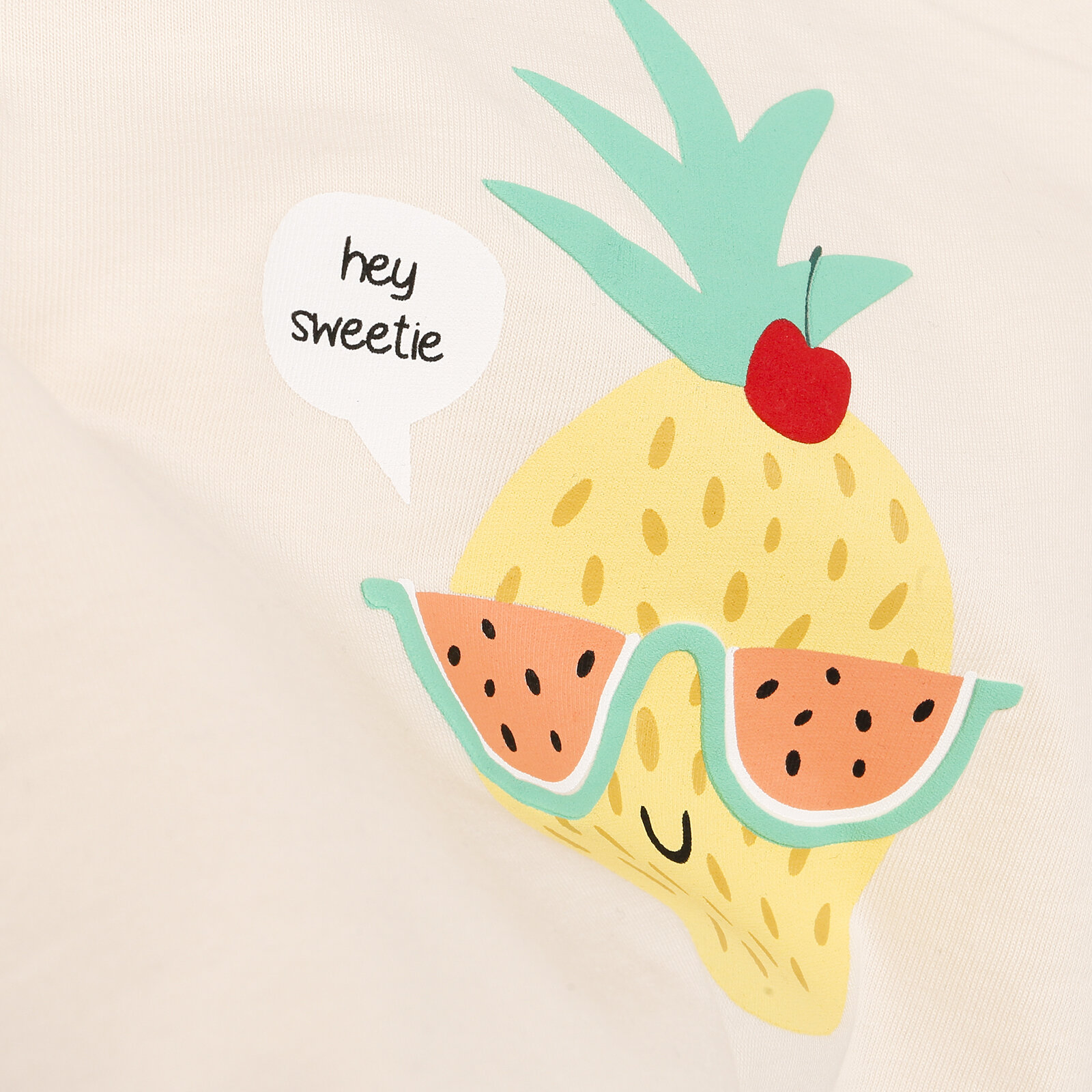 Sweet Fruit  Kız Bebek - Organik Pamuk Tshirt-Şort Takım