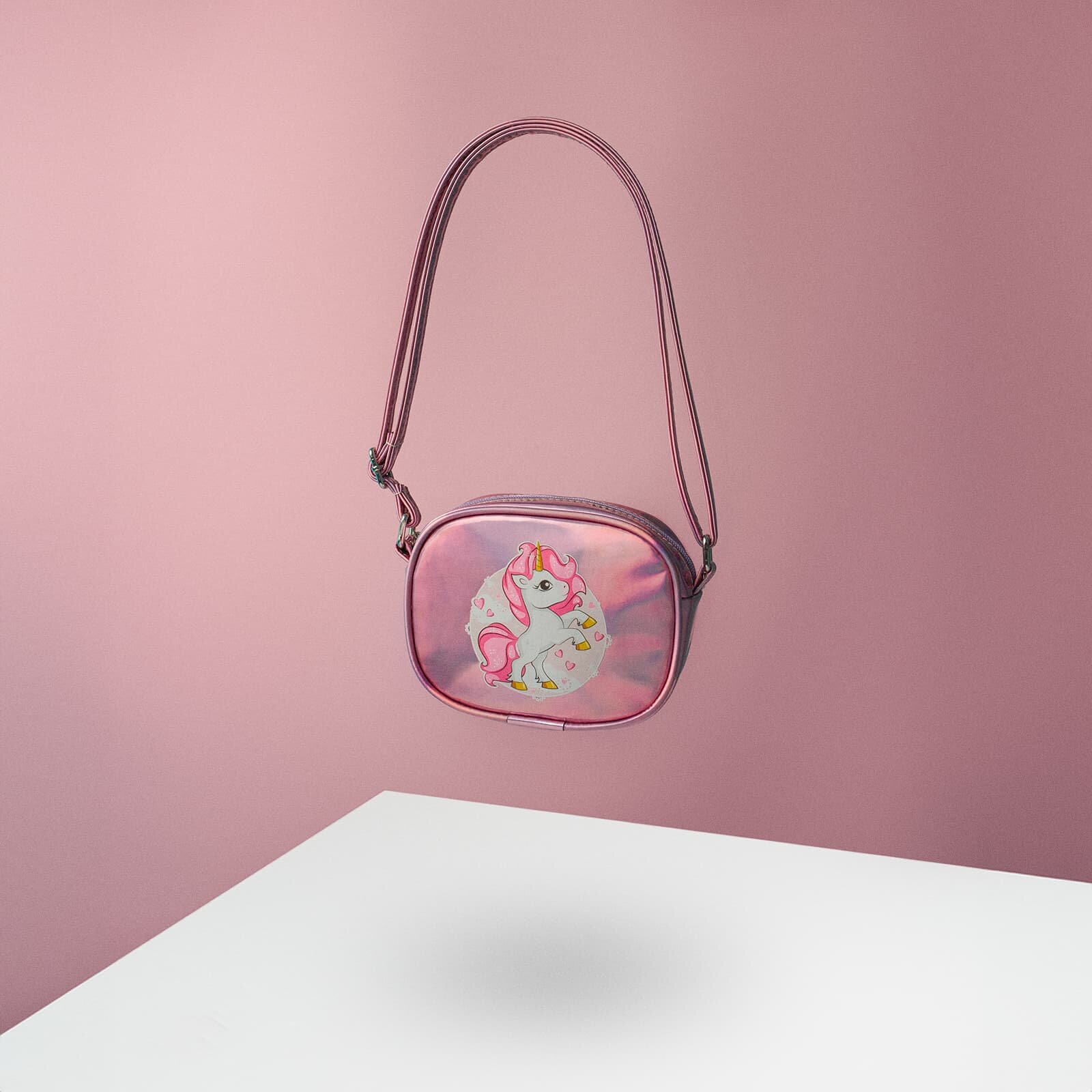 Hologramlı Unicorn Kız Çocuk Omuz Çantası Kız Bebek
