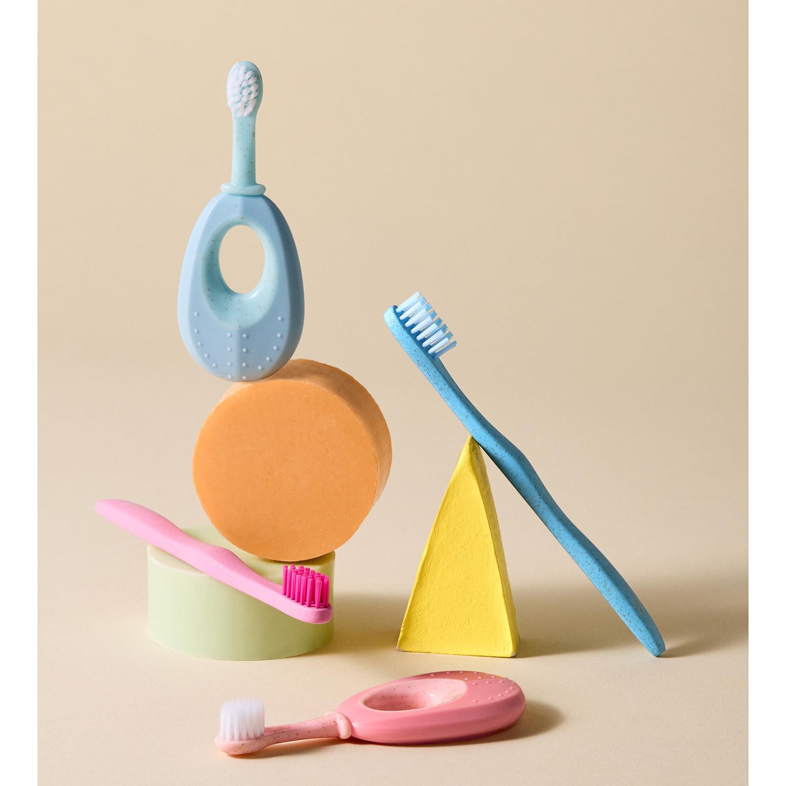 Humble Brush Baby Bebekler için Alıştırma Diş Fırçası - Mavi