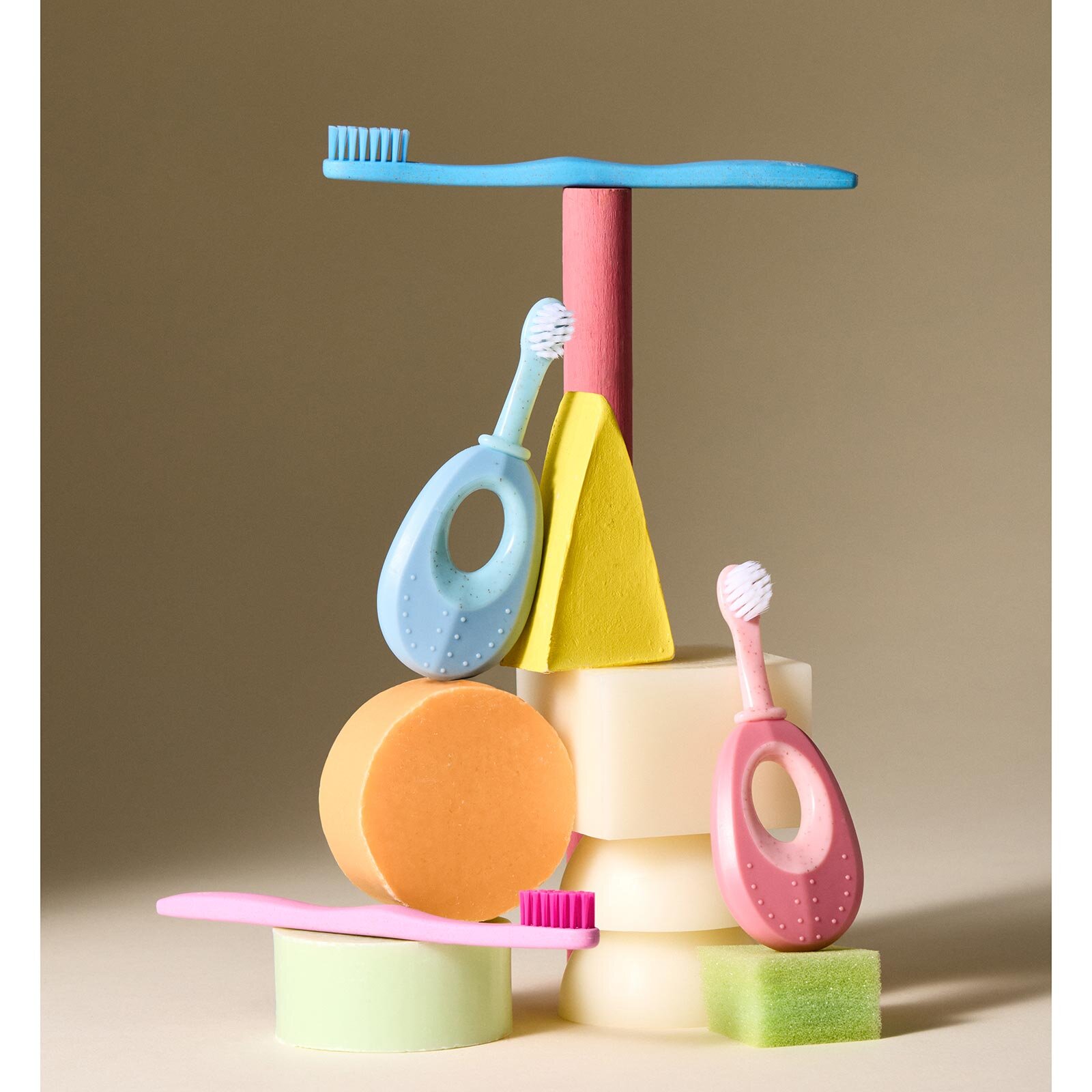 Humble Brush Baby Bebekler için Alıştırma Diş Fırçası - Mavi