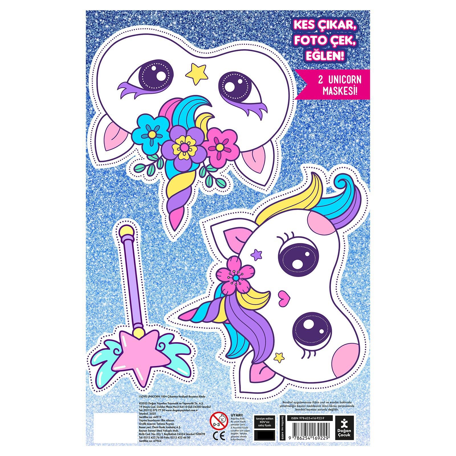 I Love Unicorn 100+ Çıkartma Hediyeli Boyama Kitabı