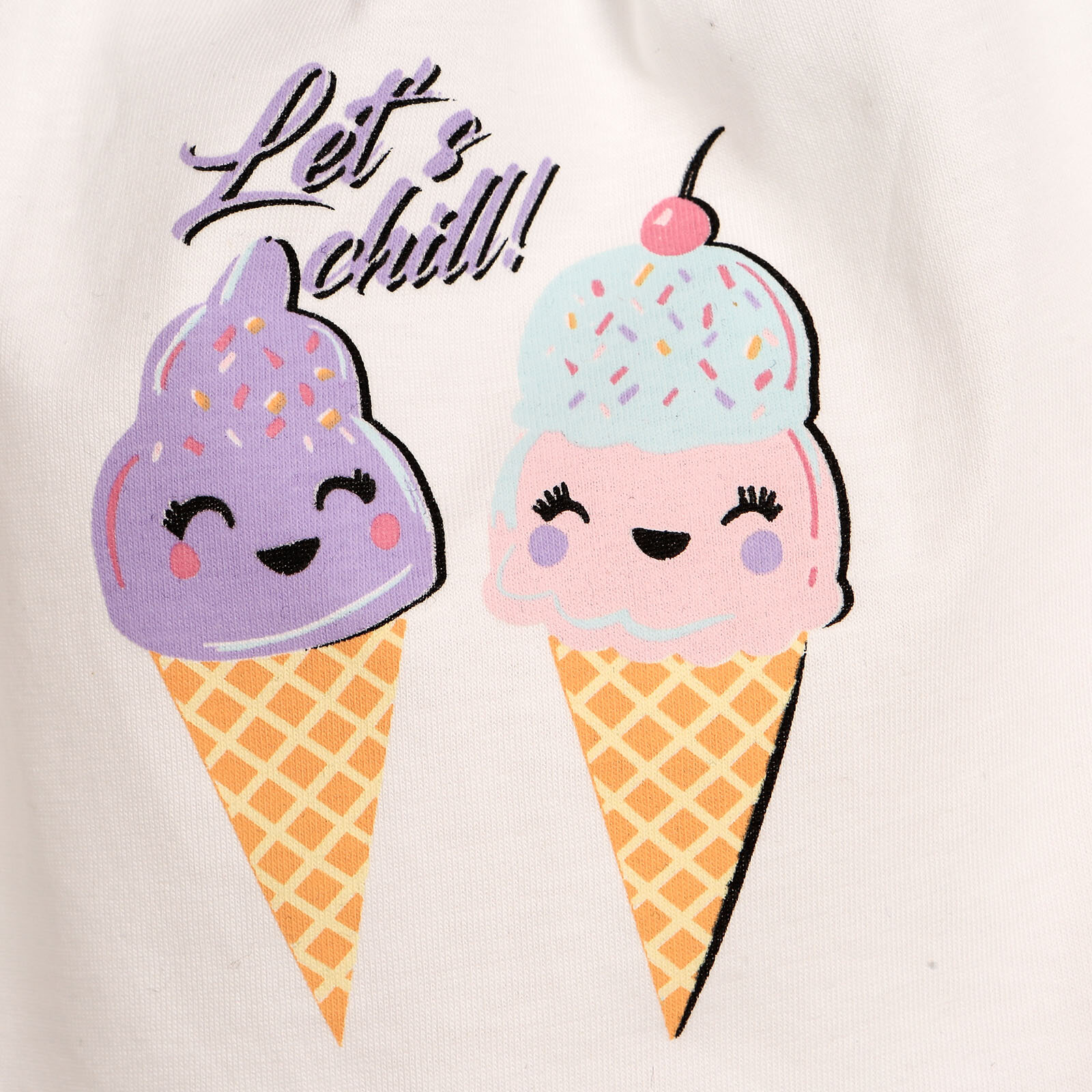 Ice Cream & Cupcake Bluz-Şort Takım Kız Bebek
