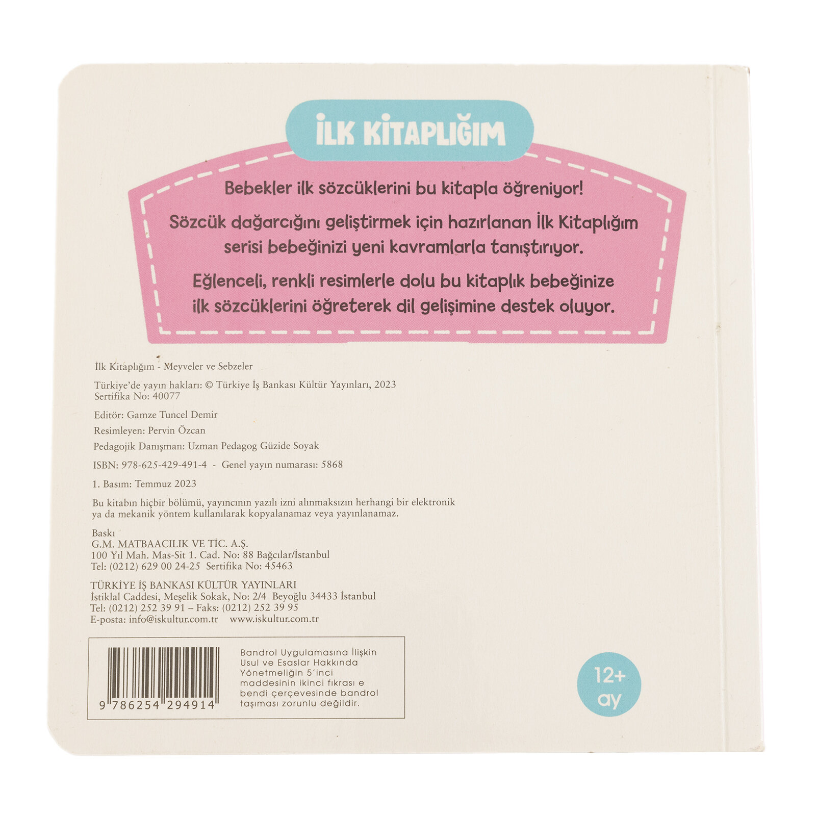 İlk Kitaplığım - Meyveler Ve Sebzeler