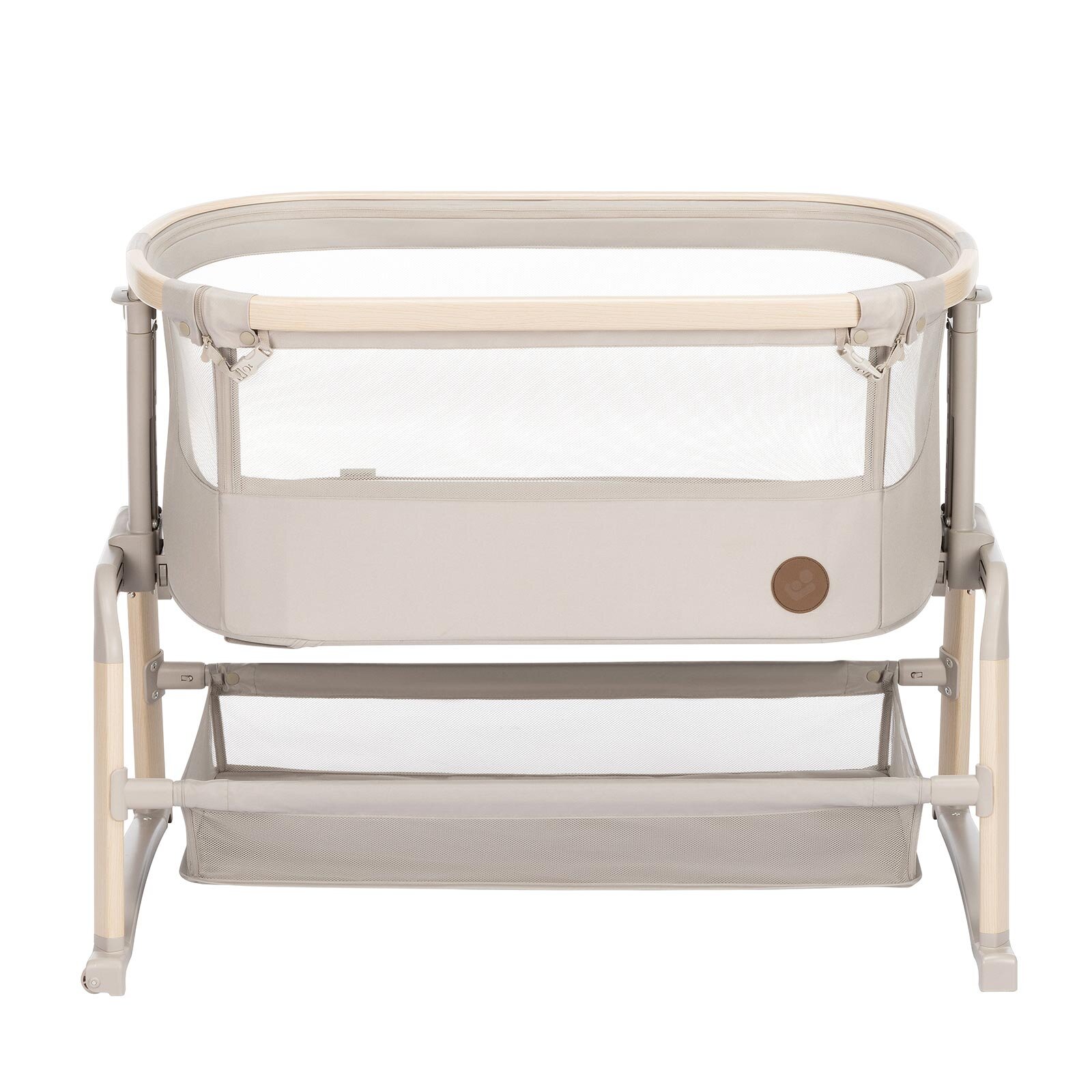 Iora Air Sallanabilen Ahşap Görünümlü Anne Yanı Beşik Beige Eco