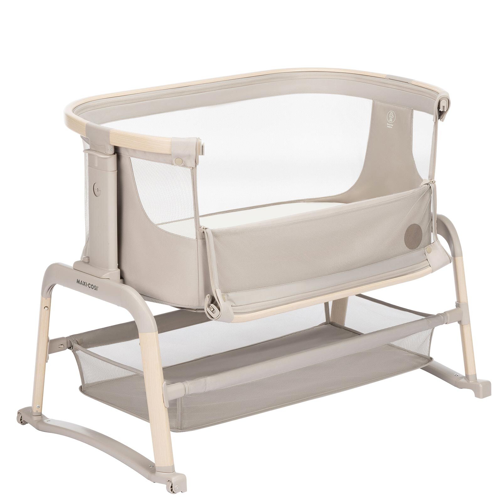 Iora Air Sallanabilen Ahşap Görünümlü Anne Yanı Beşik Beige Eco