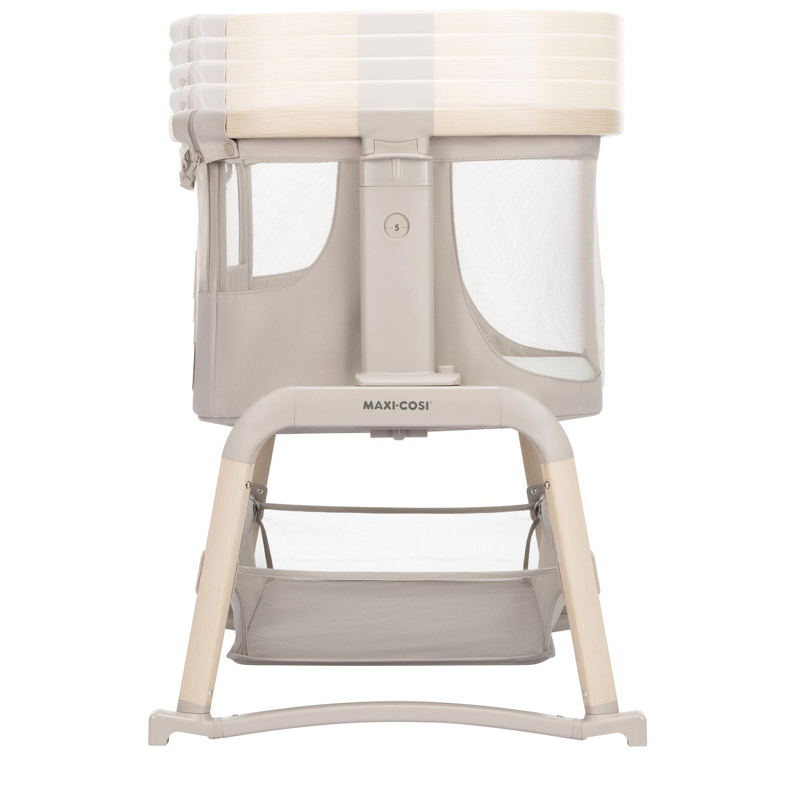 Iora Air Sallanabilen Ahşap Görünümlü Anne Yanı Beşik Beige Eco