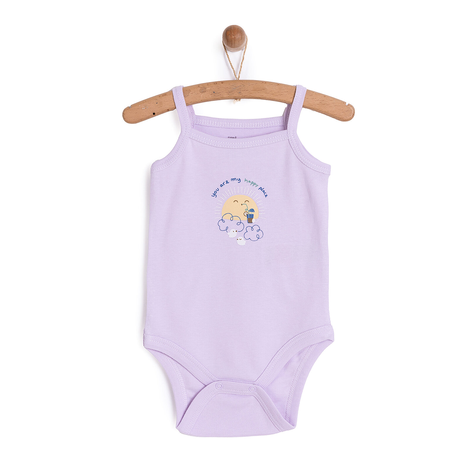 İp Askılı Body Parça Baskı-Askı Kız Bebek