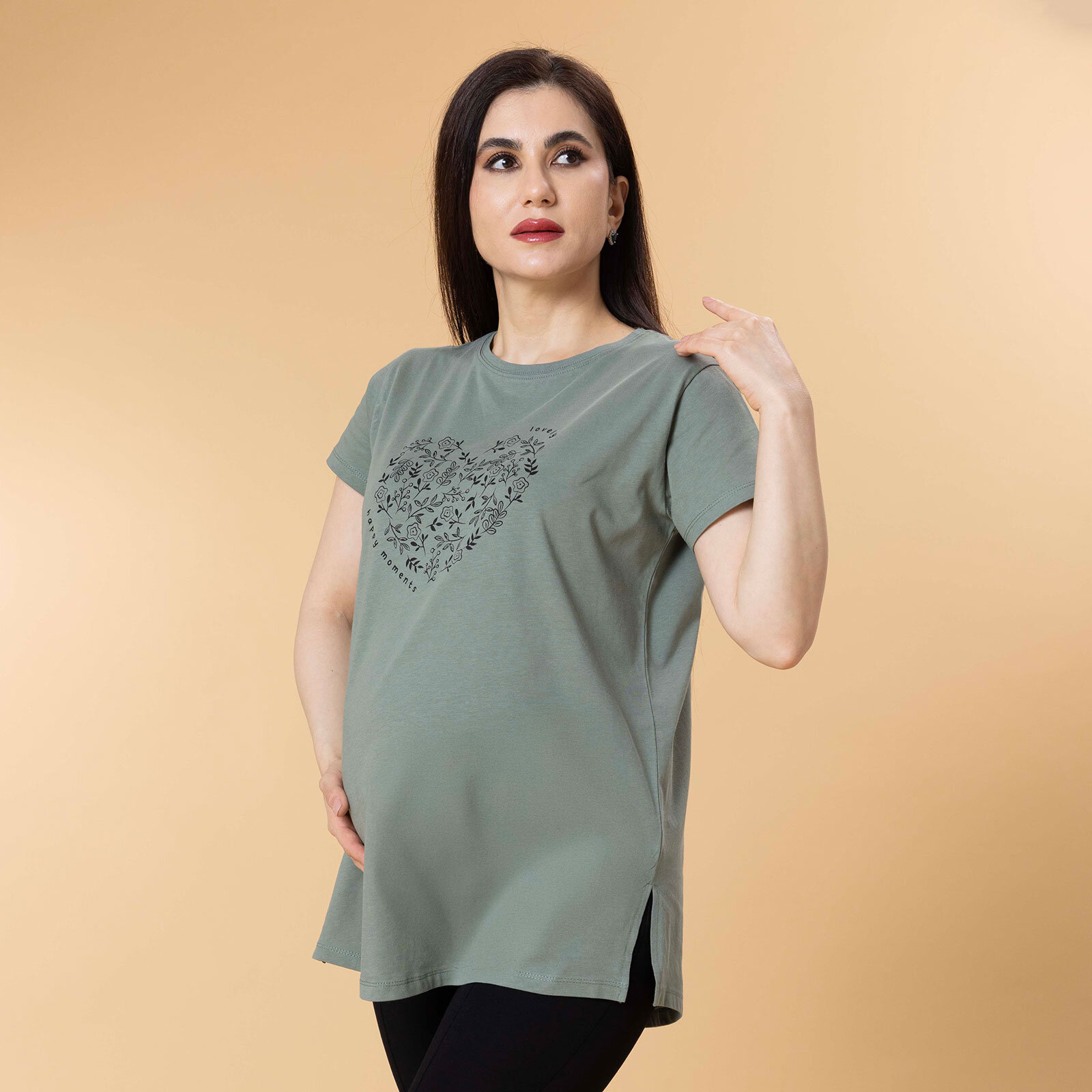 Hamile Kısa Kol Tshirt