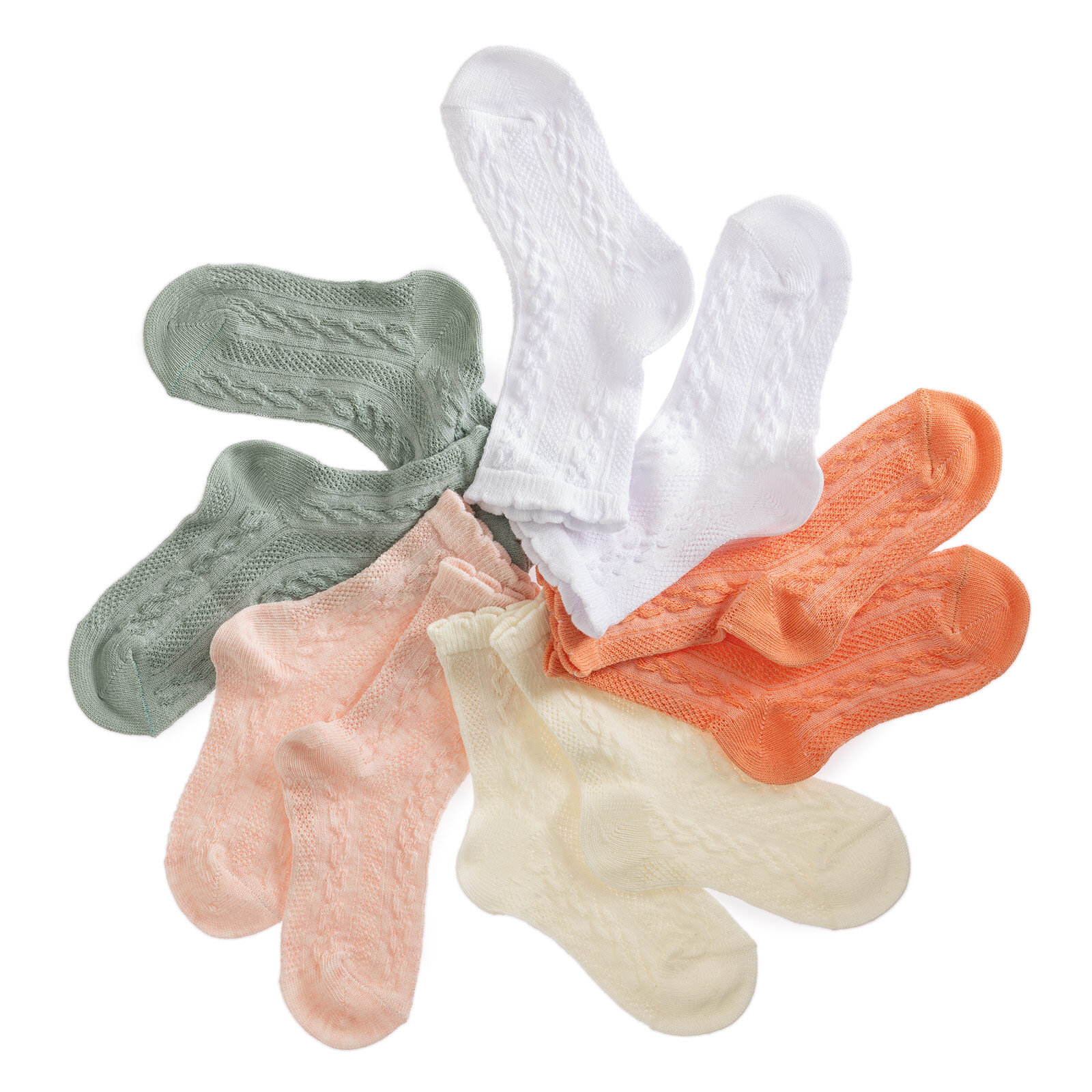 Jakarlı 5'li Soket Çorap Kız Bebek