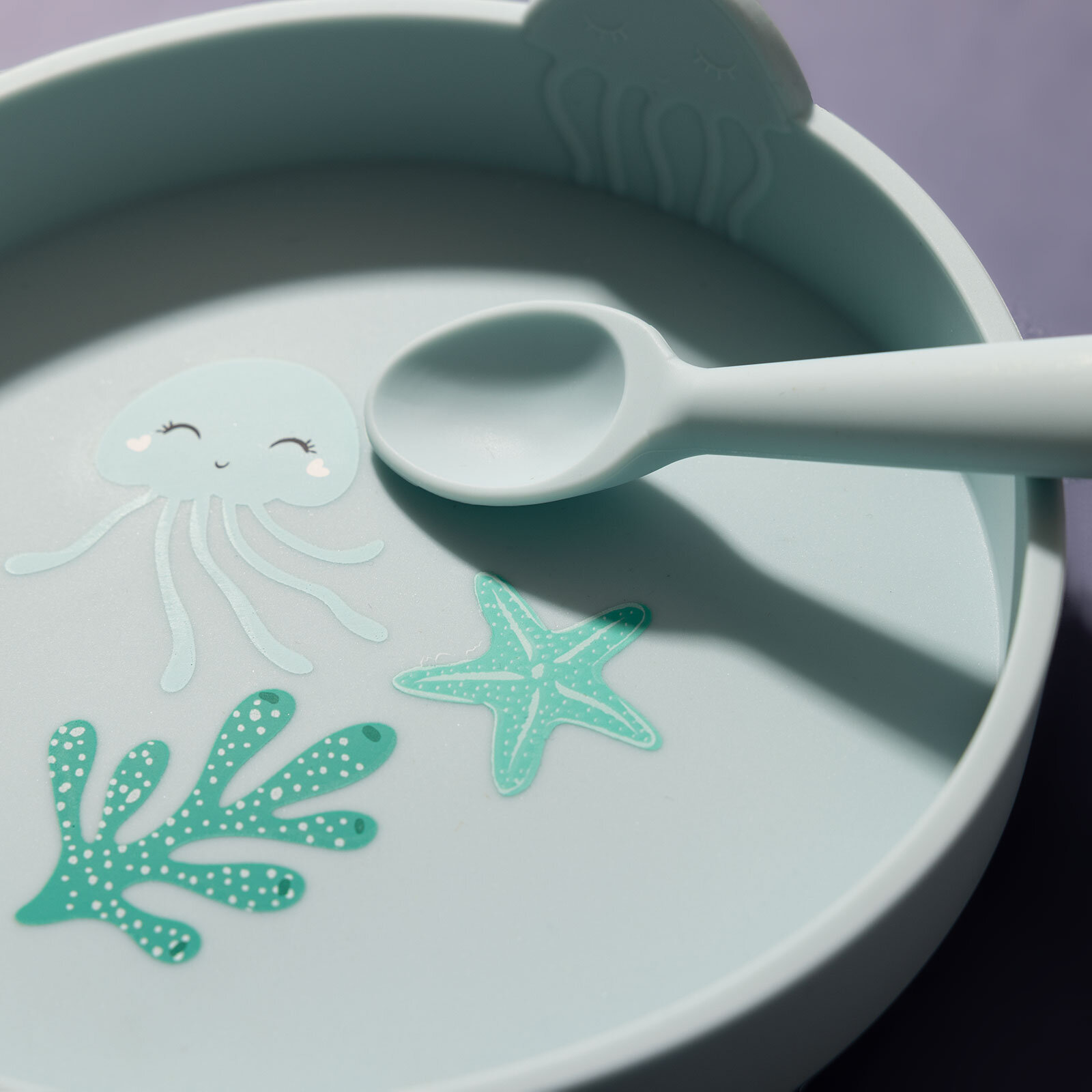 Jelly Melly Silikon Mama Tabağı Bluish