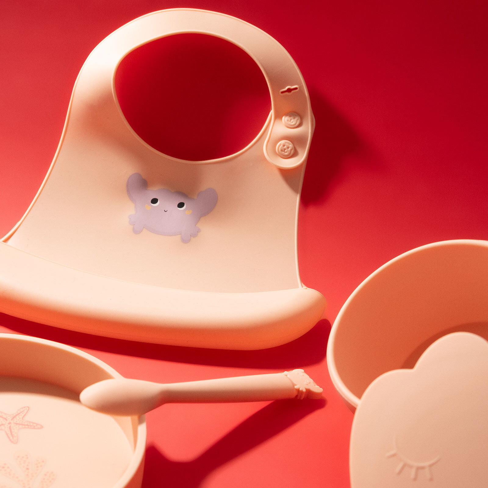 Jelly Melly Silikon Mama Tabağı Pinky