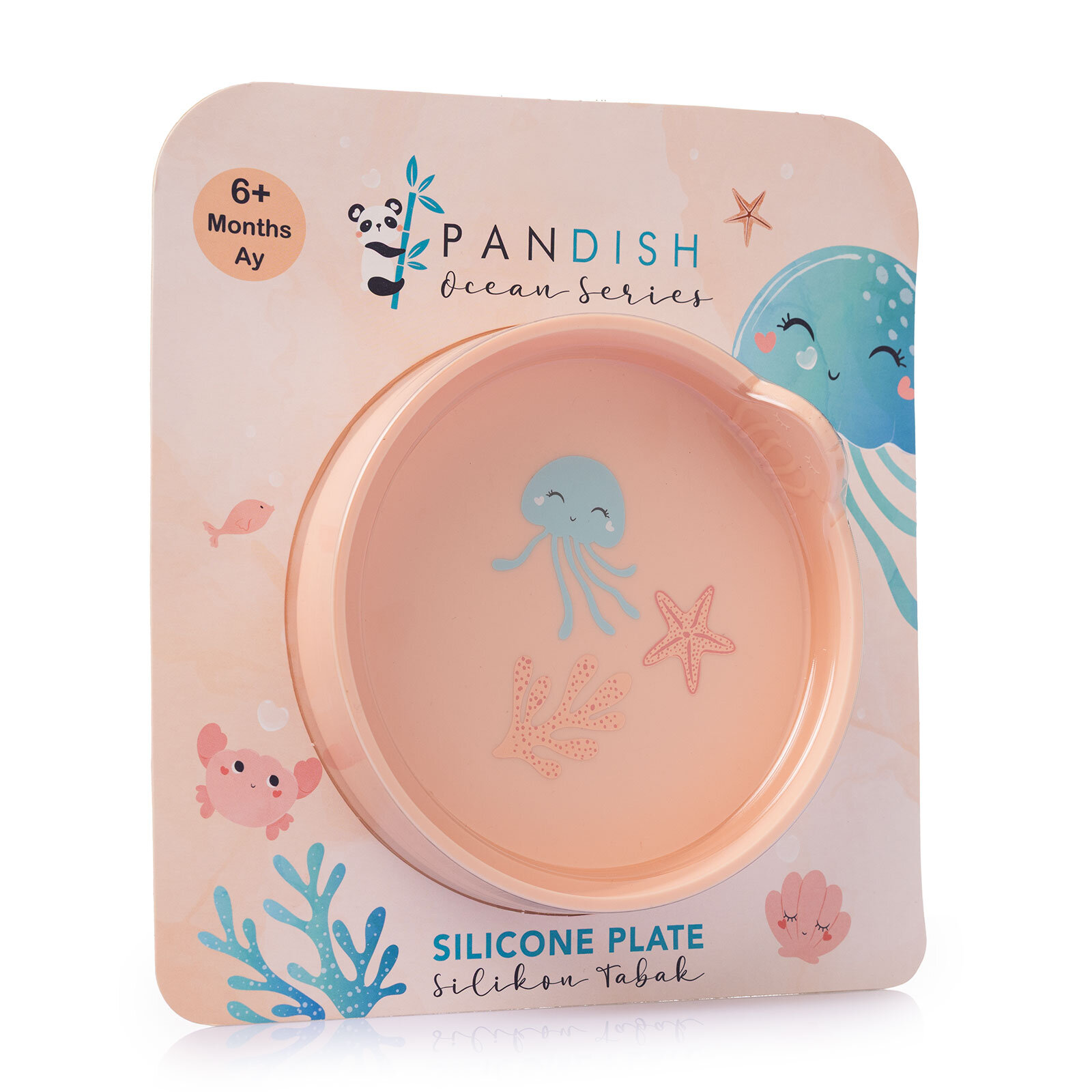 Jelly Melly Silikon Mama Tabağı Pinky