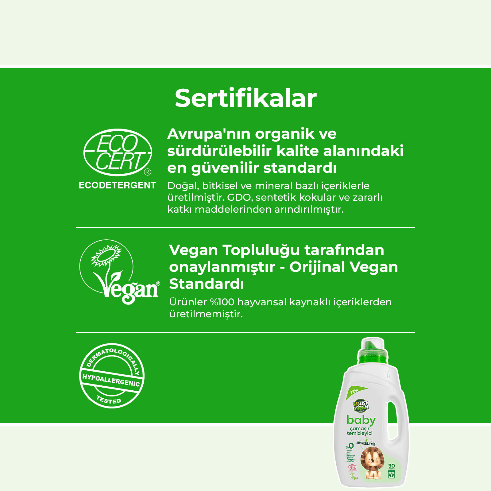 Just Green Çamaşır Temizleyici 1500 ml