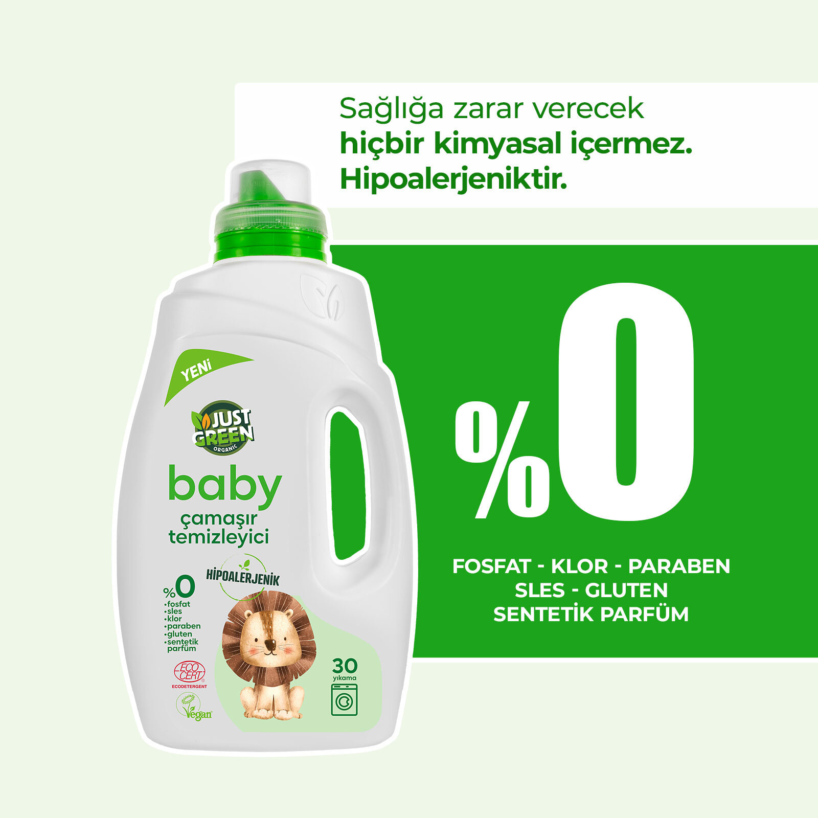 Just Green Çamaşır Temizleyici 1500 ml