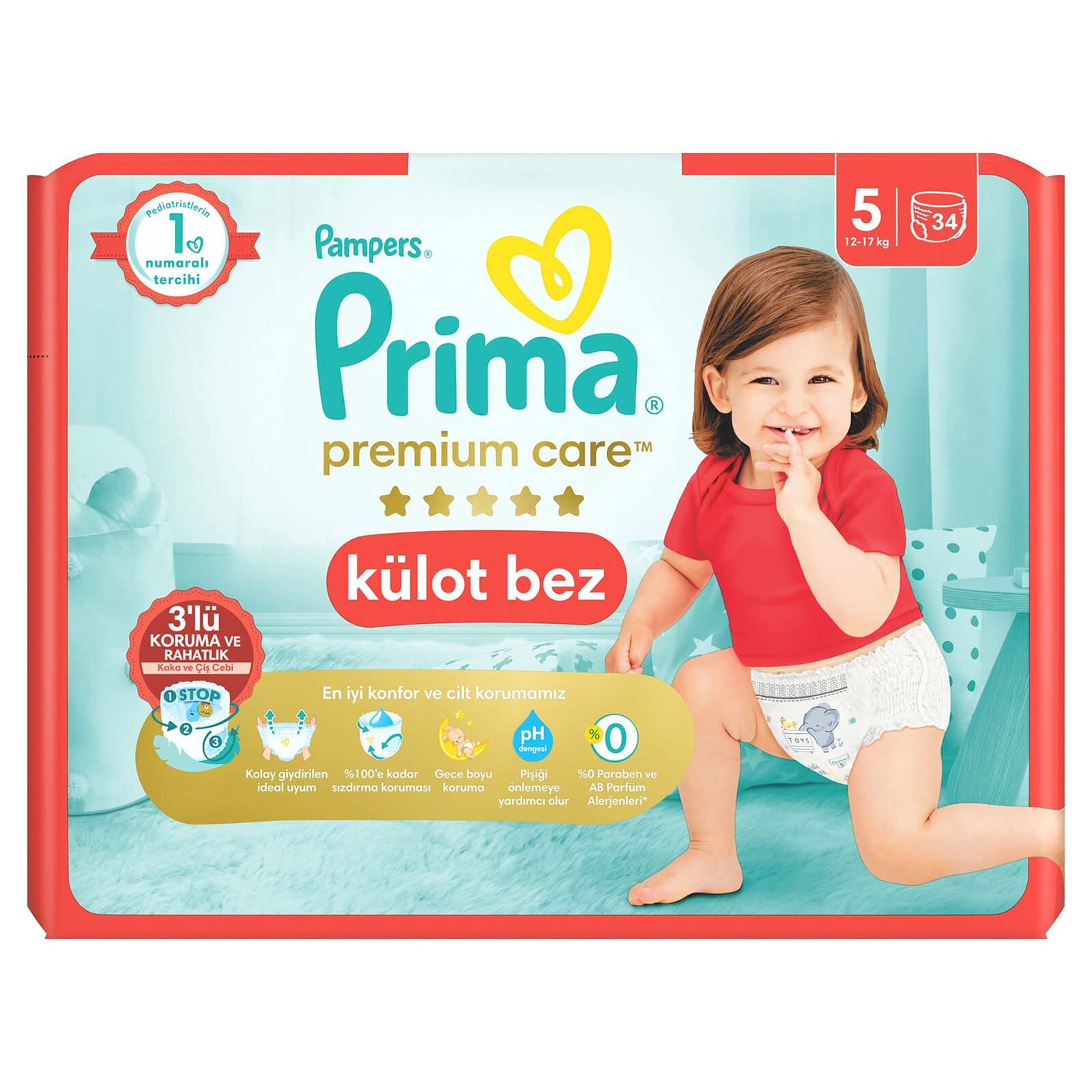 Premium Care Külot Bez Junior 5 Beden İkiz Paket 12-17 kg 34 Adet