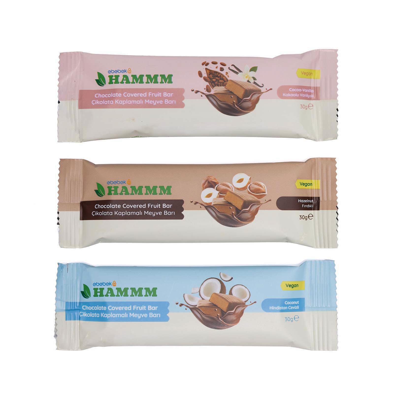 Kakaolu Vanilyalı Çikolata Kaplamalı Meyve Bar 30 gr