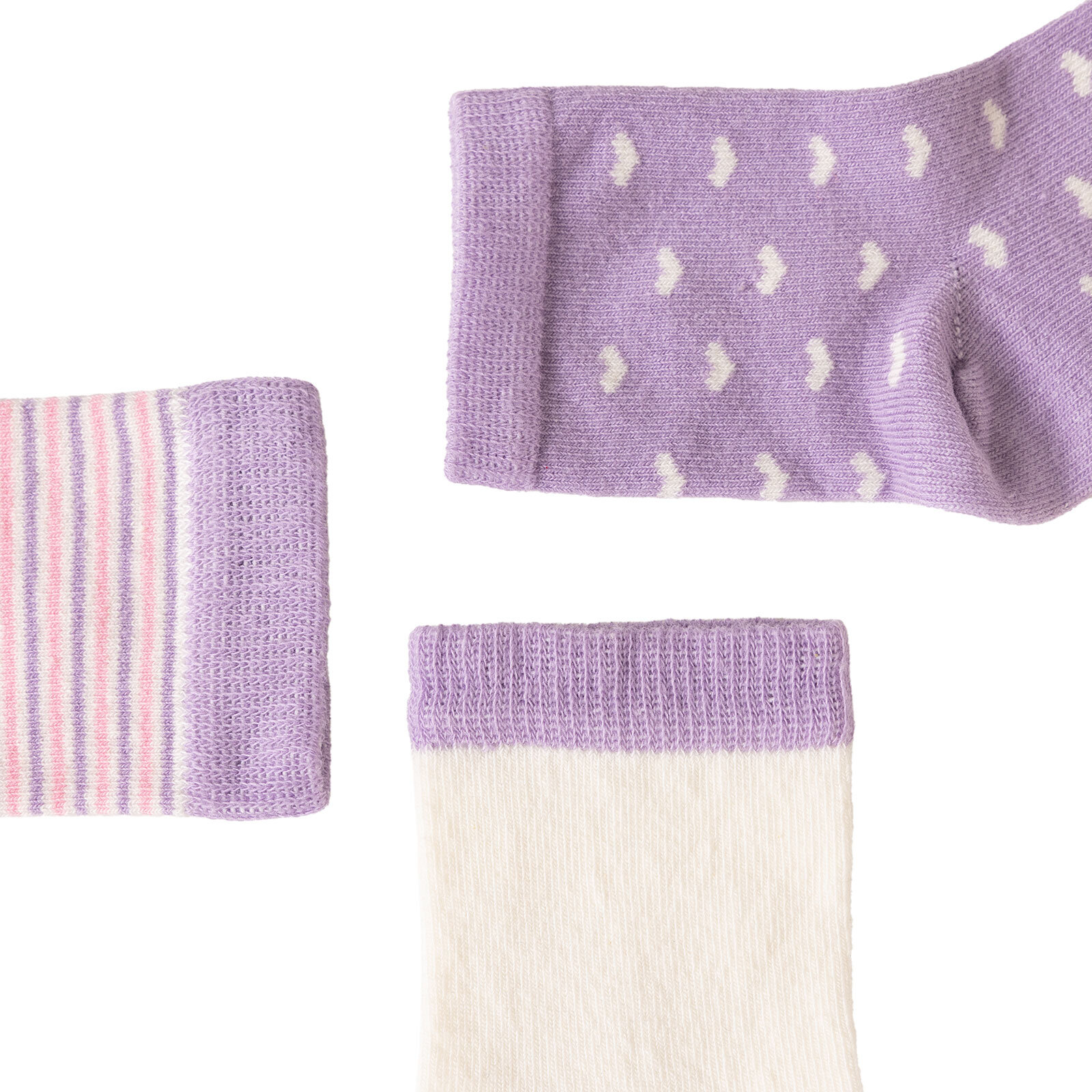 Kalp desenli 3lü Soket Çorap Kız Bebek