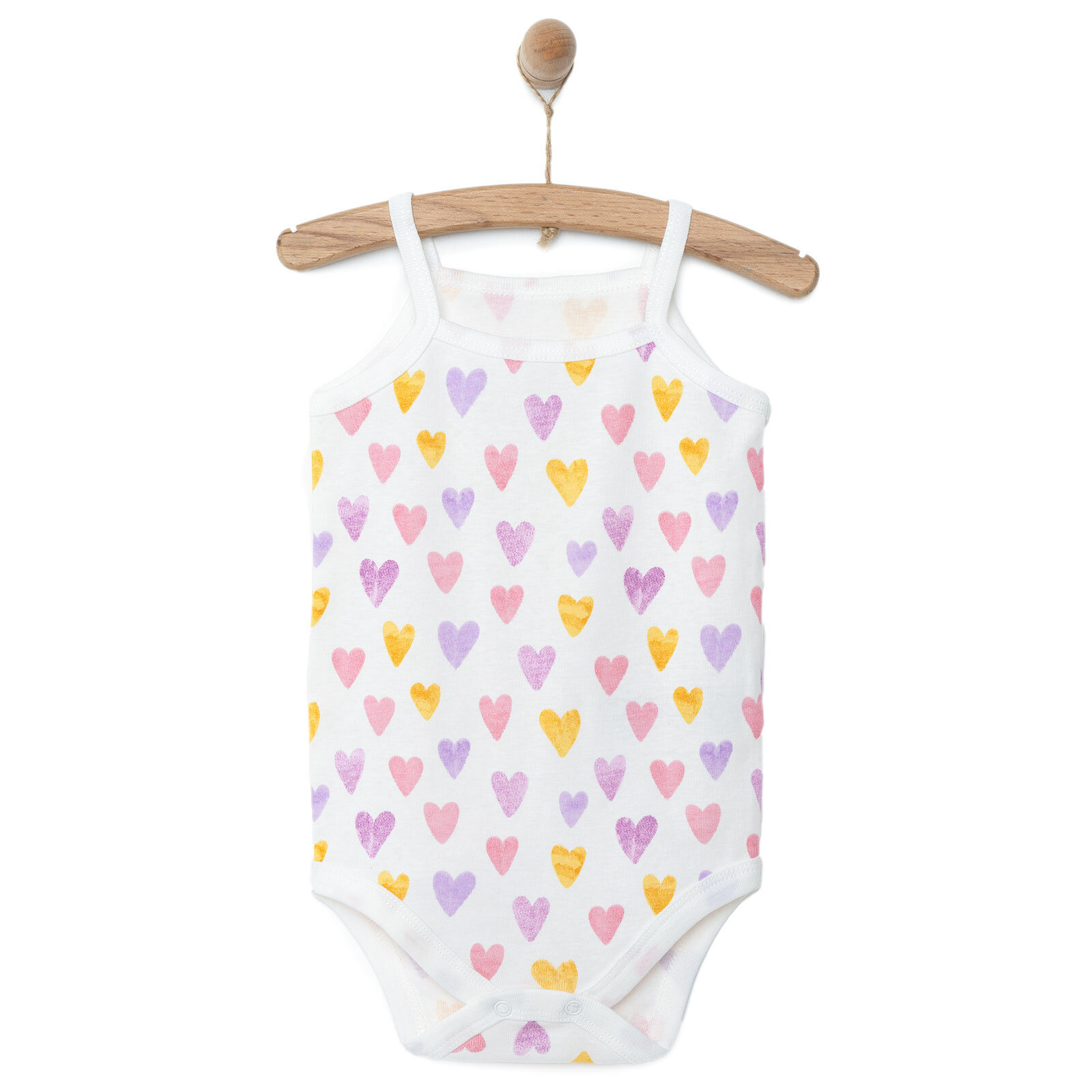 Kalp Desenli İp Askılı Body