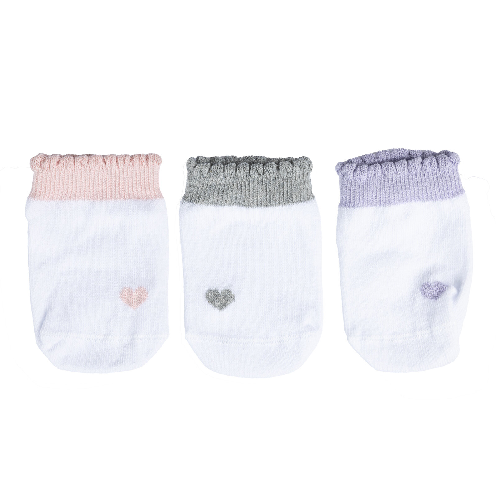 Kalp Desenli Kız 3'lü Bilek Çorap Kız Bebek
