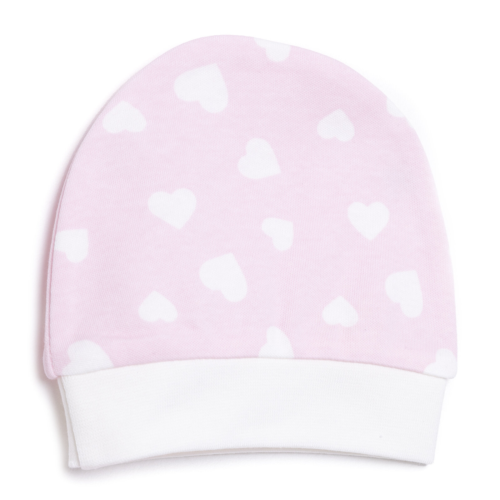 Kalp Desenli Yenidoğan Tulum-Şapka Kız Bebek