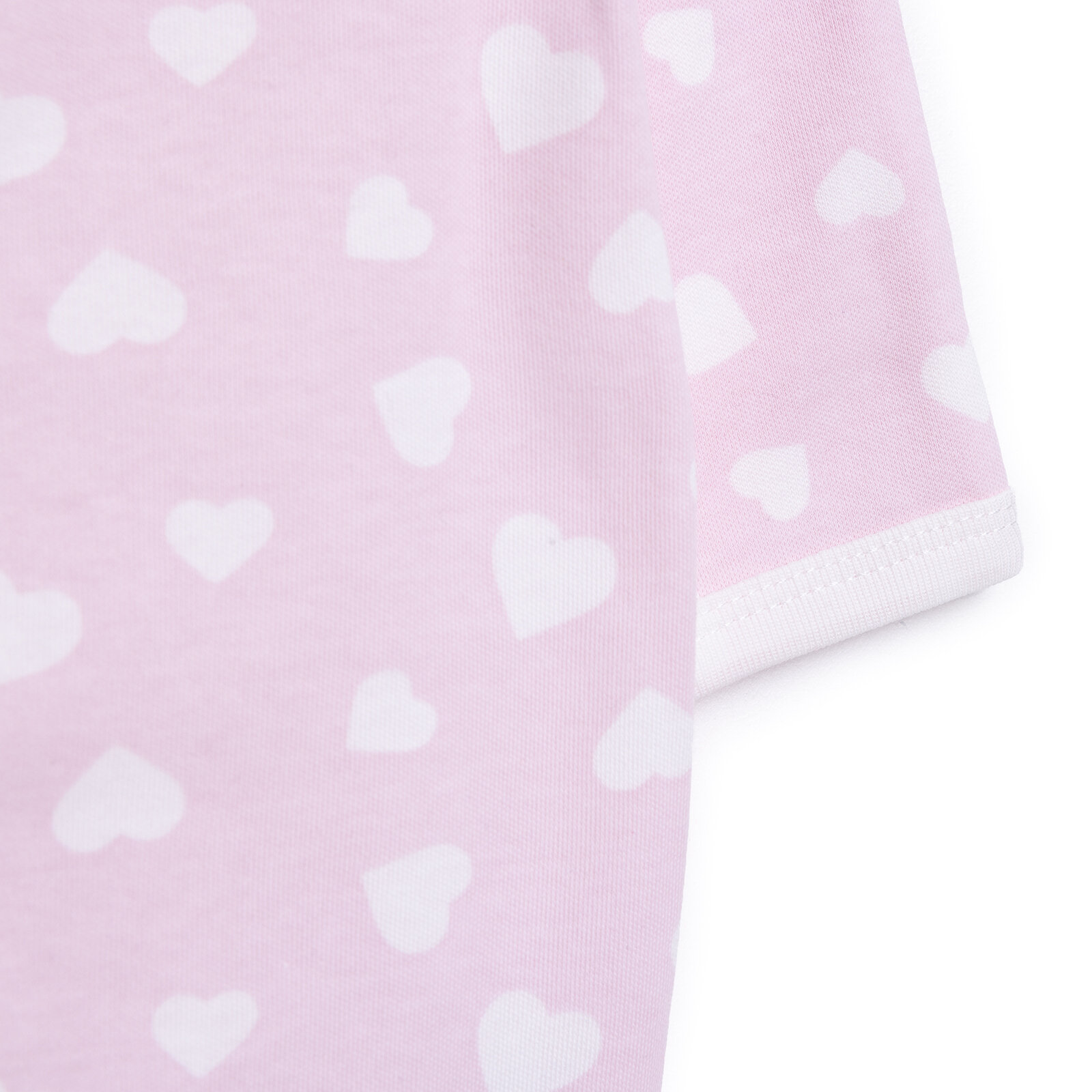 Kalp Desenli Yenidoğan Tulum-Şapka Kız Bebek