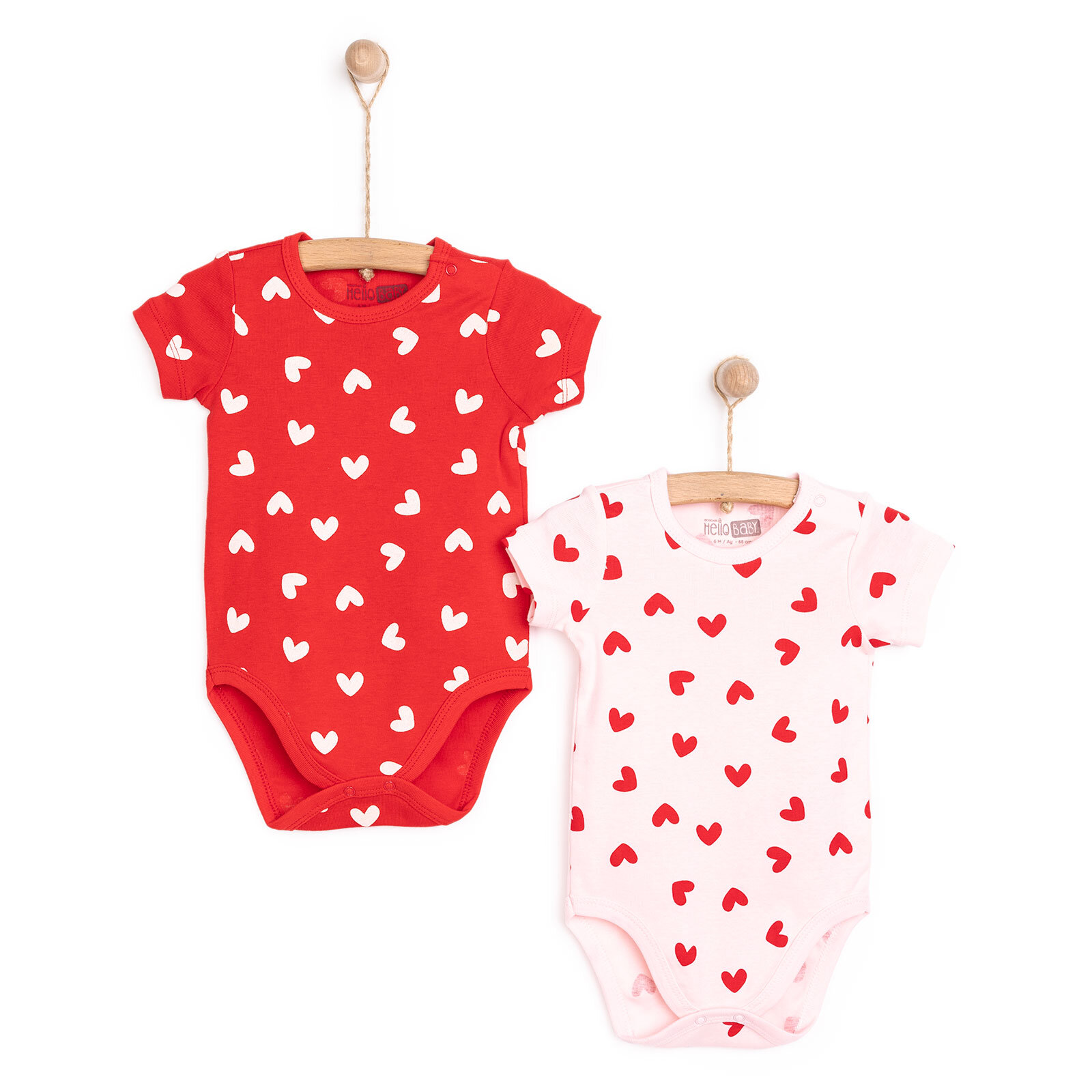 Kalpli 2'li Kısa Kol Body