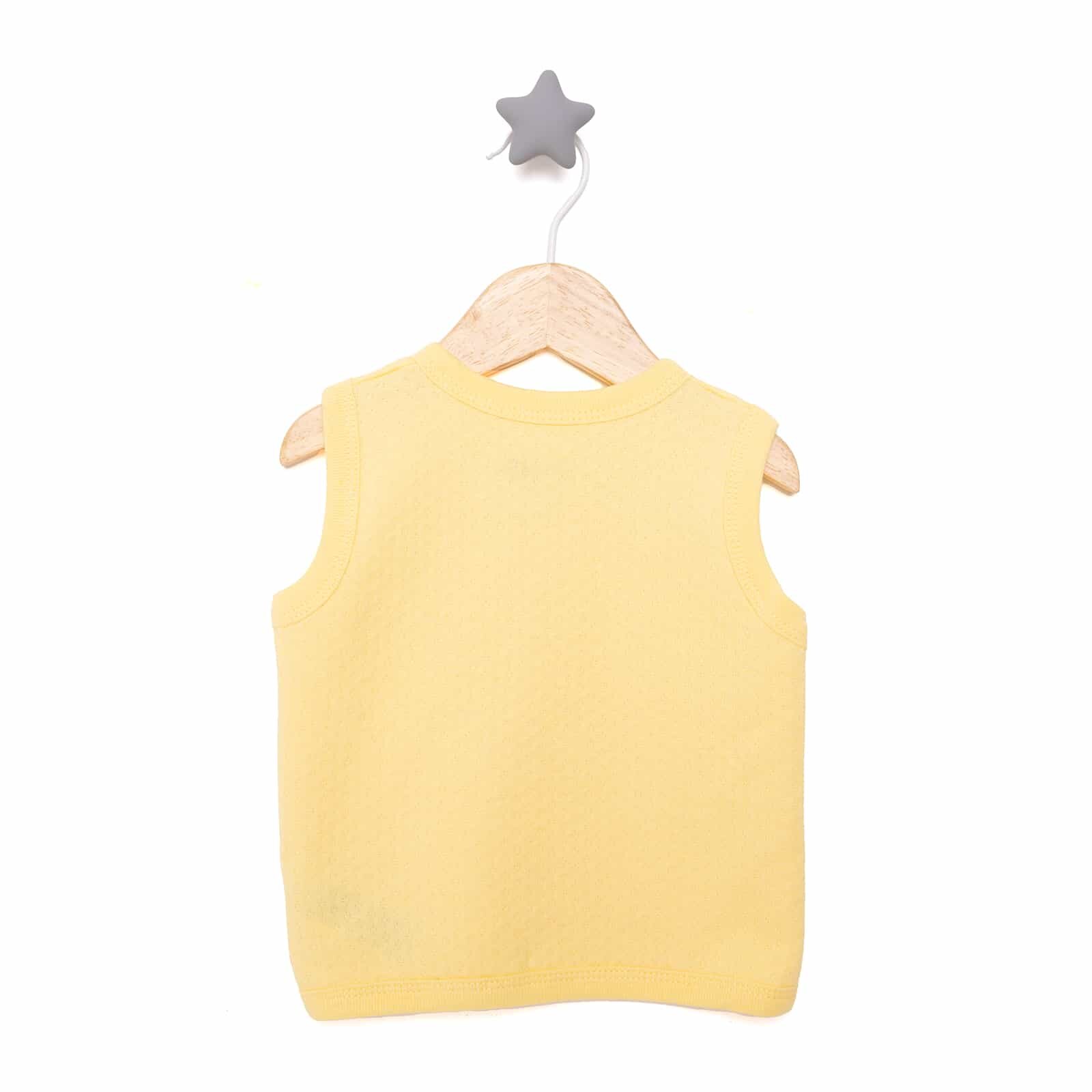 Kız Bebek Kapitone Yelek Kapitone Örme Bulut Desenli Çıtçıtlı