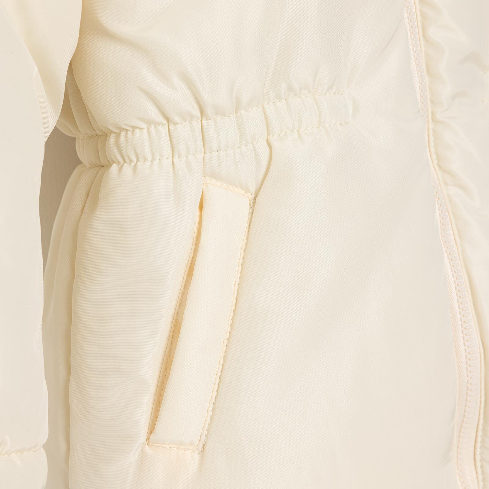 Kız Bebek Kapüşonlu Mont Micro Kumaş Fermuarlı Non-Basic Hakim Yaka Uzun Kol