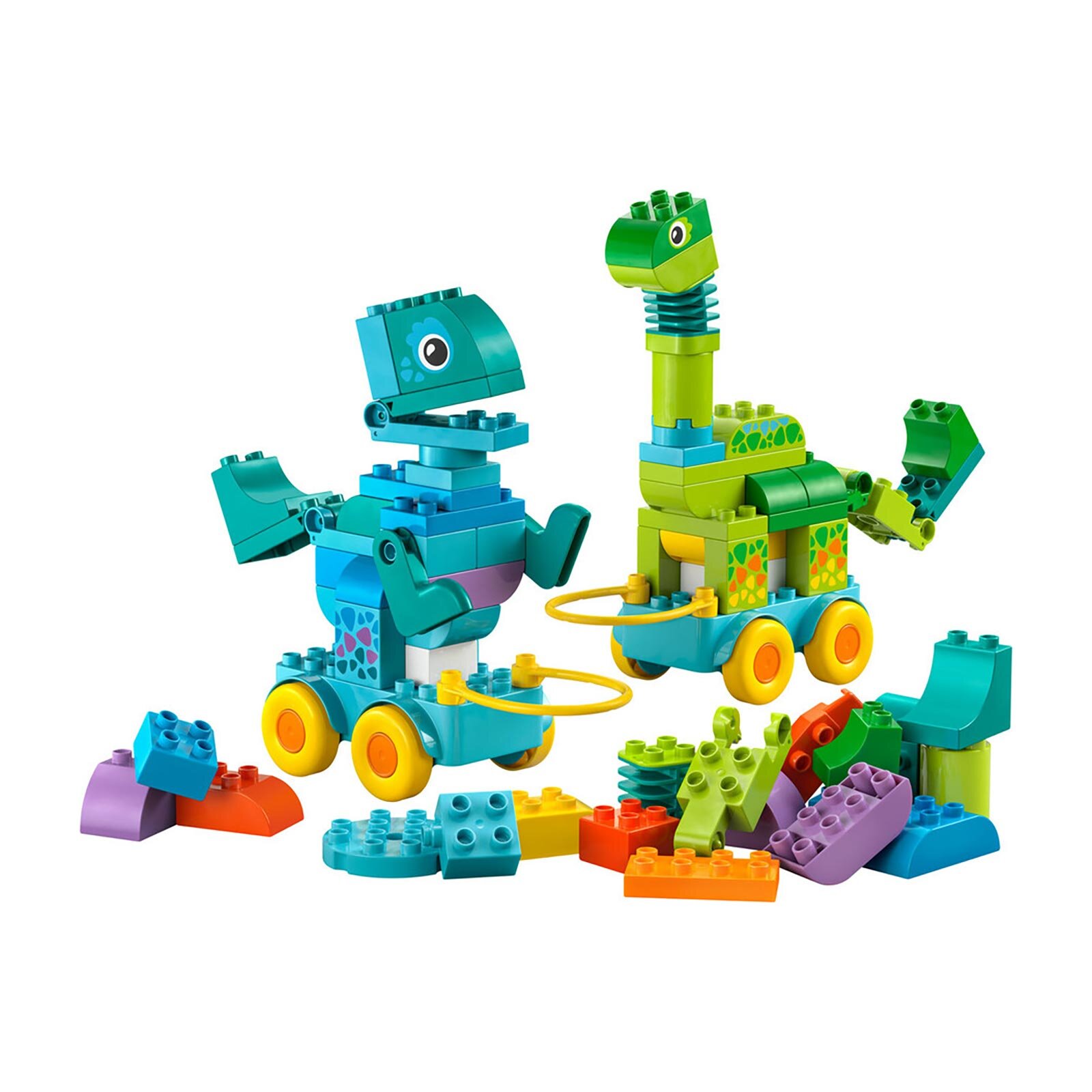 Kasabası 3’ü 1 Arada Tekerlekli Dinozorlar Oyunla Öğreten Küçük Çocuk Oyuncağı 10451