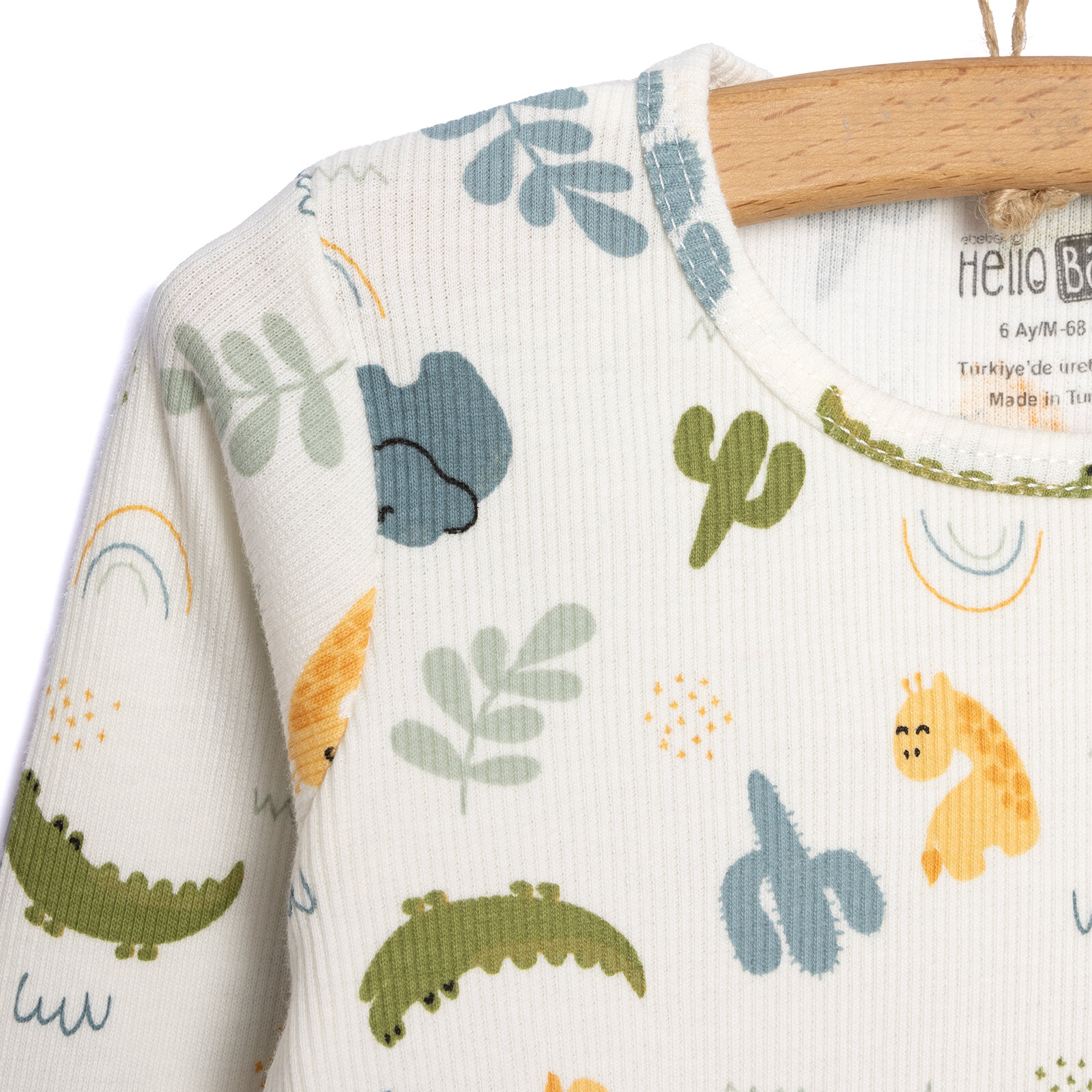 Kaşkorse Fil Desenli Uzun Kol Pijama Takımı Kaşkorse Fil Desenli Uzun Kol Pijama Takımı