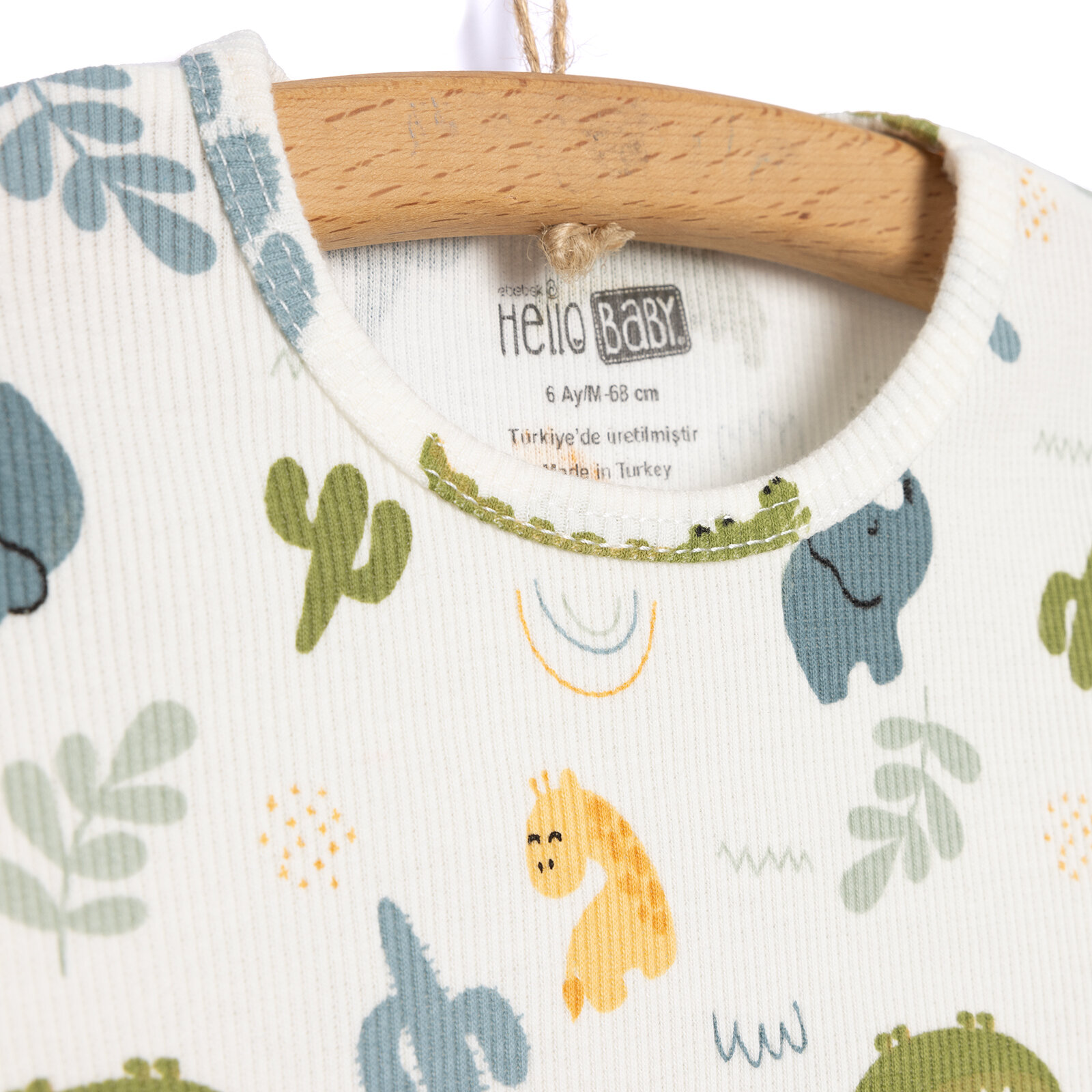 Kaşkorse Fil Desenli Uzun Kol Pijama Takımı Kaşkorse Fil Desenli Uzun Kol Pijama Takımı