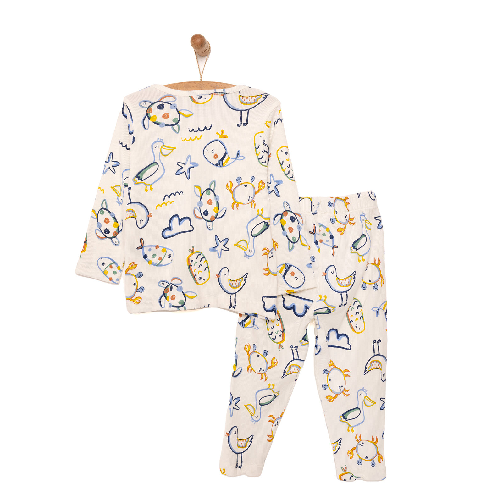 Kaşkorse Hayvan Desenli Uzun Kol Pijama Takımı Kaşkorse Hayvan Desenli Uzun Kol Pijama Takımı