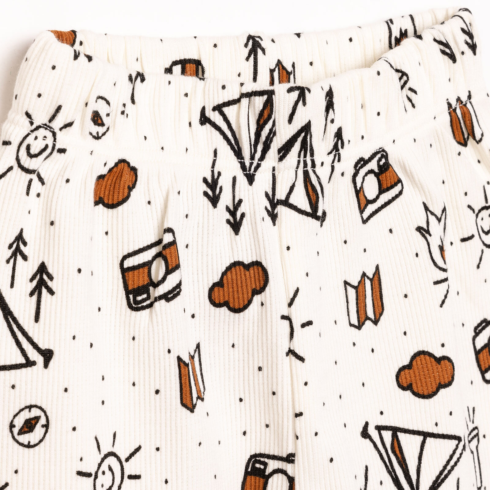 Erkek Bebek Pijama Takım Kaşkorse Kamp Desenli Bisiklet Yaka Uzun Kol Ekru Erkek Bebek Pijama Takım Kaşkorse Kamp Desenli Bisiklet Yaka Uzun Kol Ekru