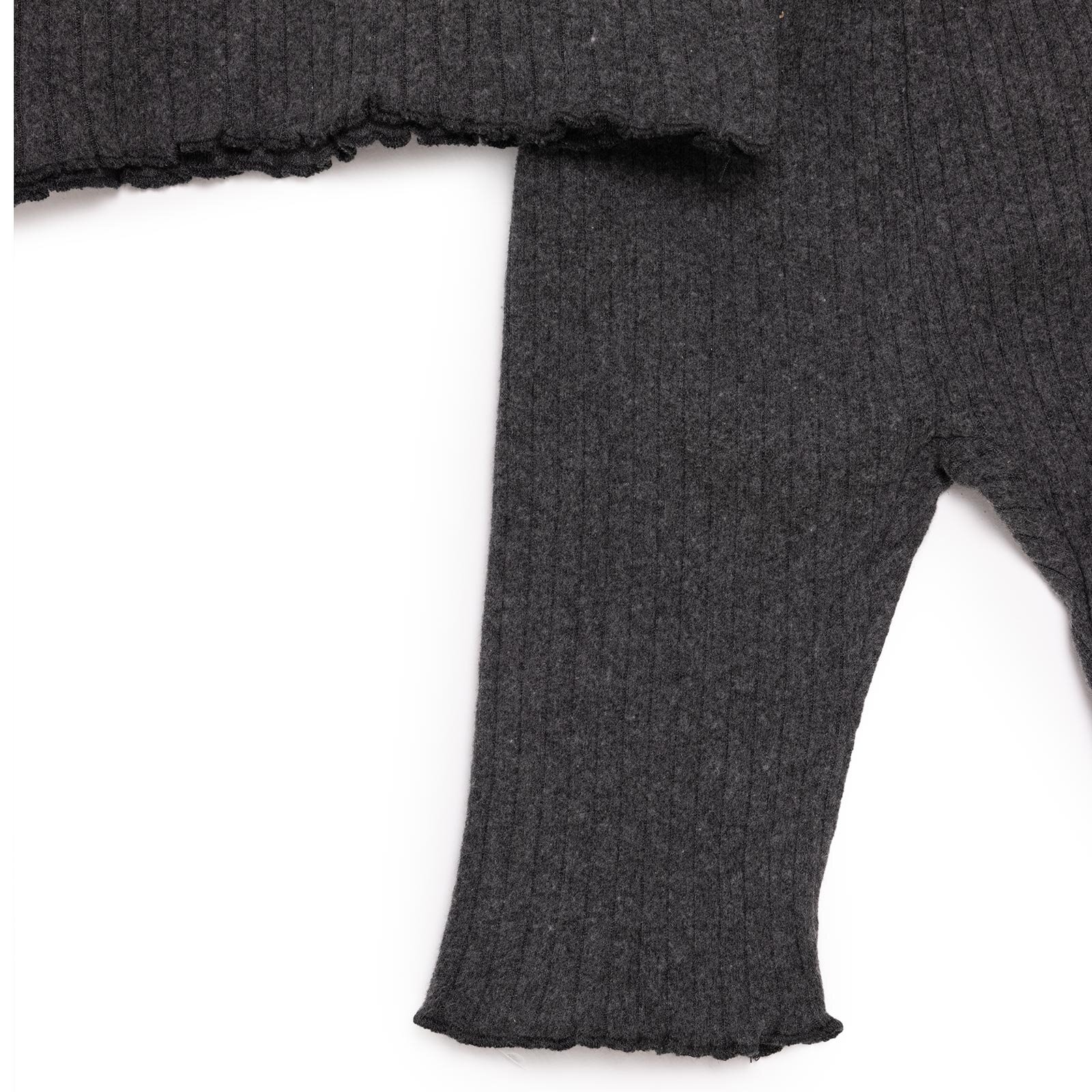 Kız Bebek Pijama Takım Kaşkorse Bisiklet Yaka Uzun Kol Koyu Gri Kız Bebek Pijama Takım Kaşkorse Bisiklet Yaka Uzun Kol Koyu Gri