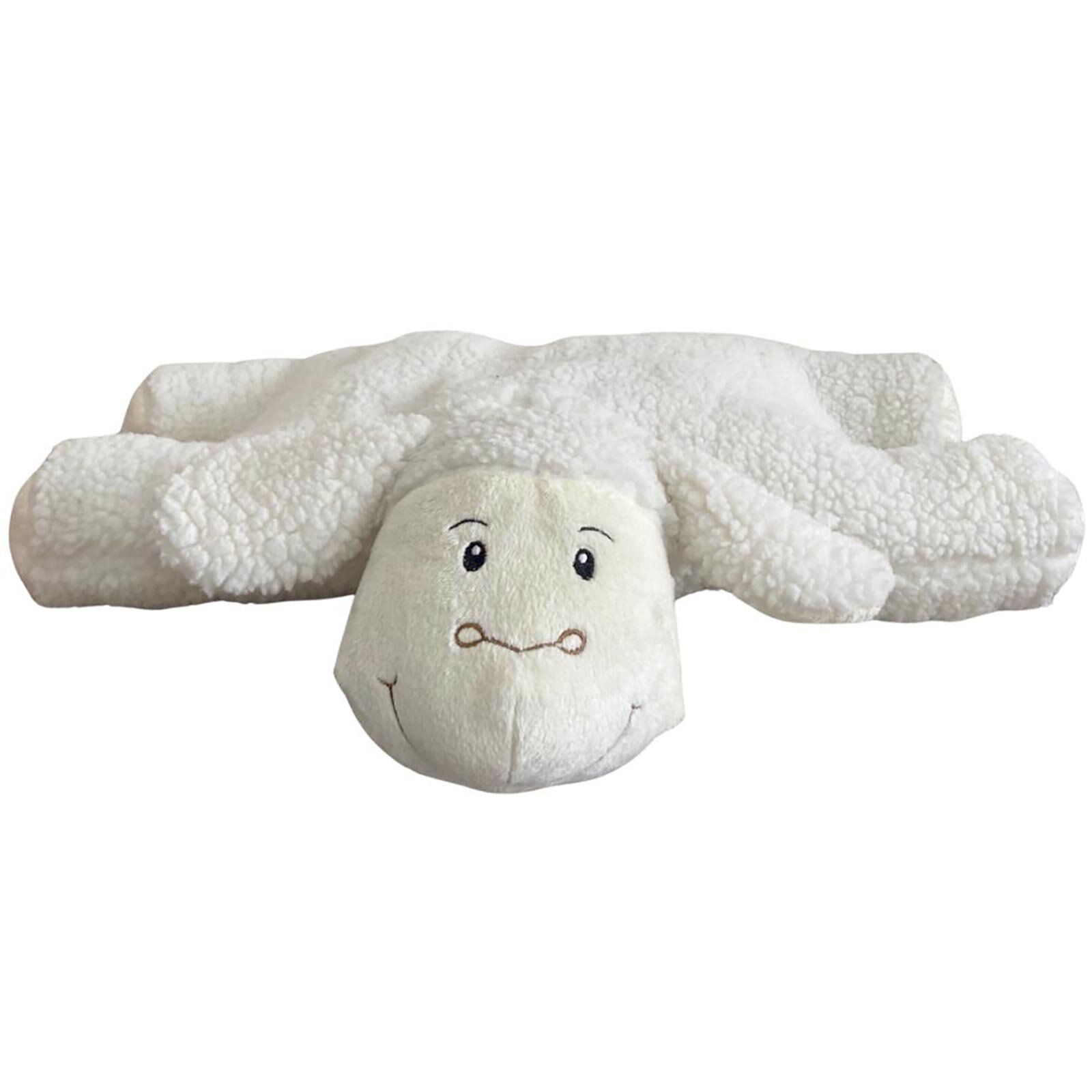 Katlanabilir Kuzu Oyuncak Yastık, Ekru, 30x35 Katlanabilir Kuzu Oyuncak Yastık, Ekru, 30x35